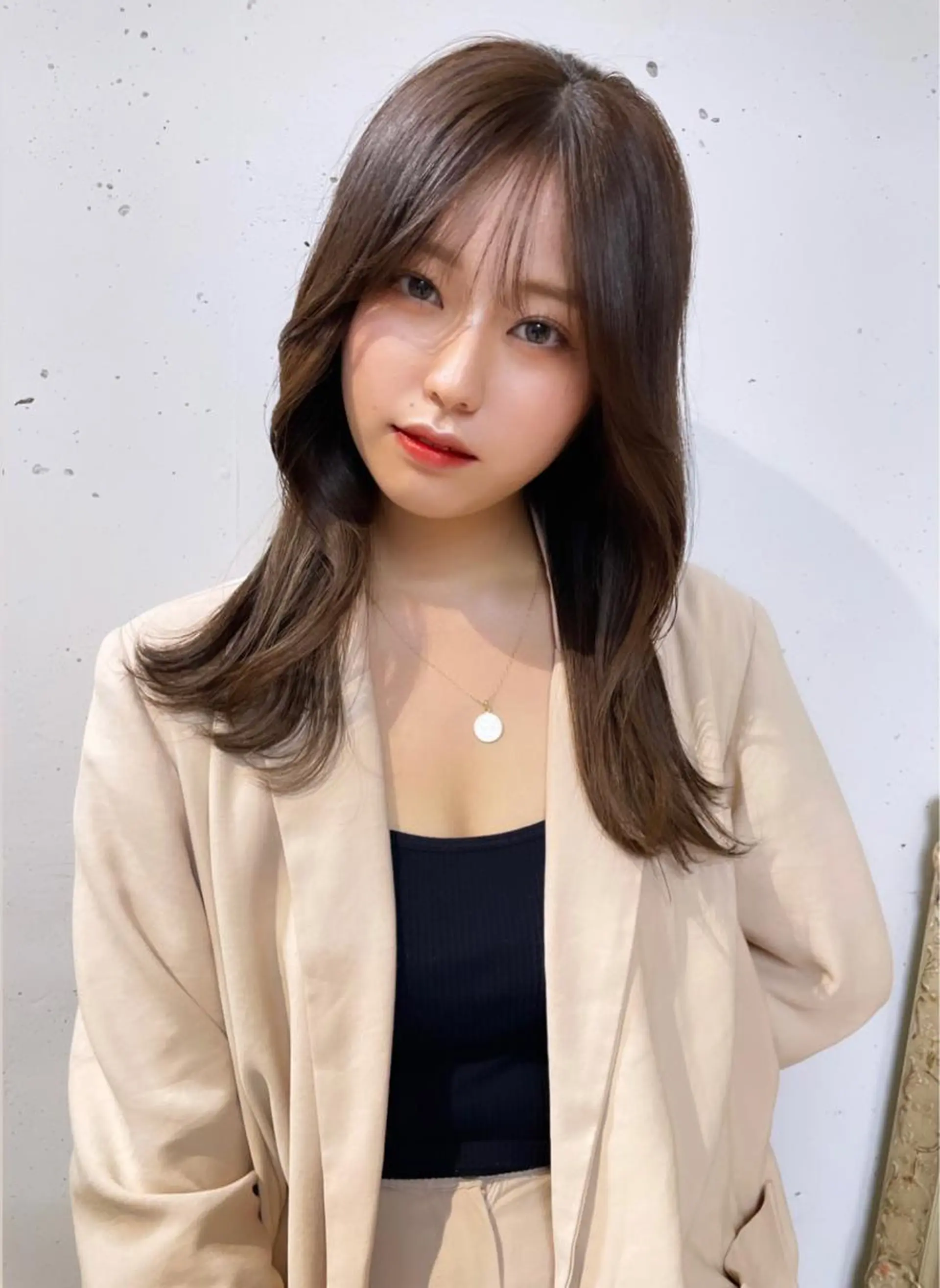 セミロング カラー ヘアアレンジ 髙塚碧🇰🇷 韓国ヘア🎗️のヘアスタイル