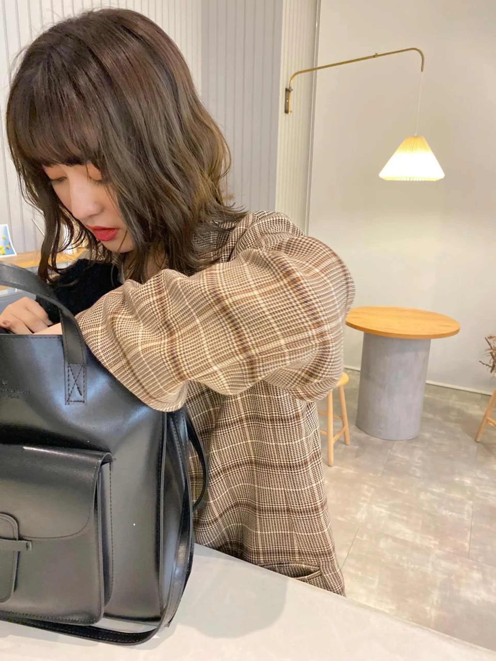 ミディアム カラー 加藤 真由のヘアスタイル