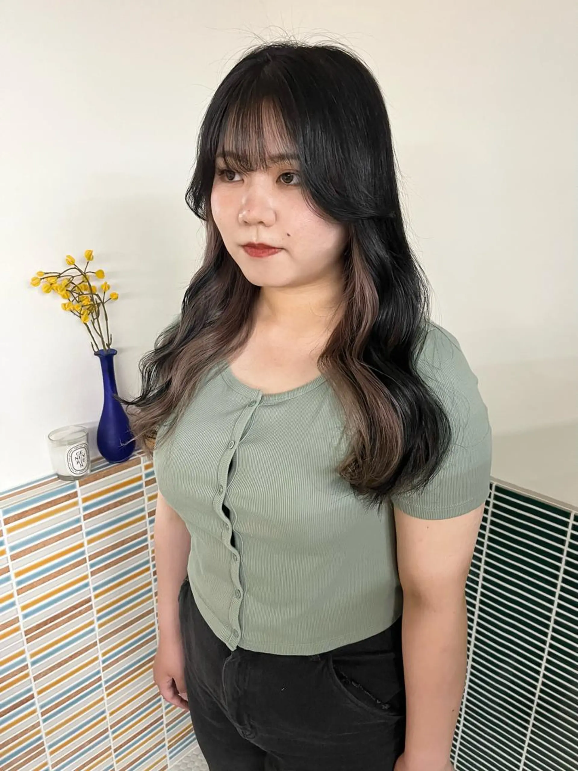 ロング カラー ブリーチ ヘアカラー トリートメント 🩷ハイトーン透明感 レイヤー🩷ユリカのヘアスタイル