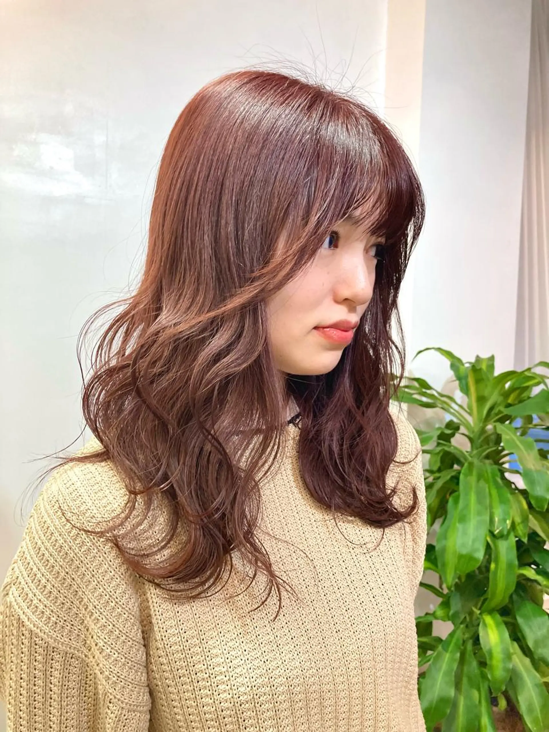 カラー ブラウンカラー ピンクカラー WAWA miu🌷のヘアスタイル