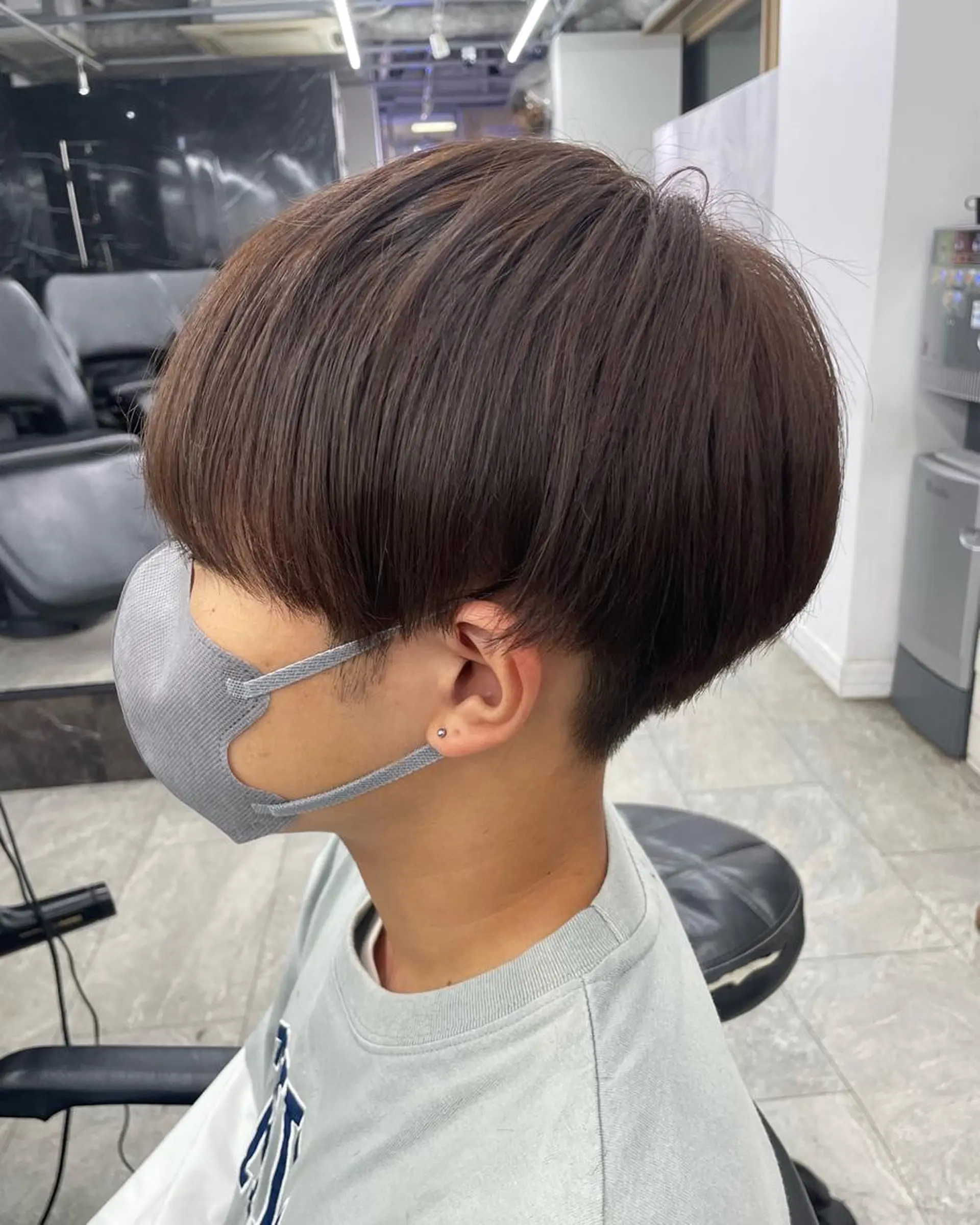 ショート カラー メンズ マッシュ ベージュカラー 🎀プルエクステ みまひかる🎀のヘアスタイル