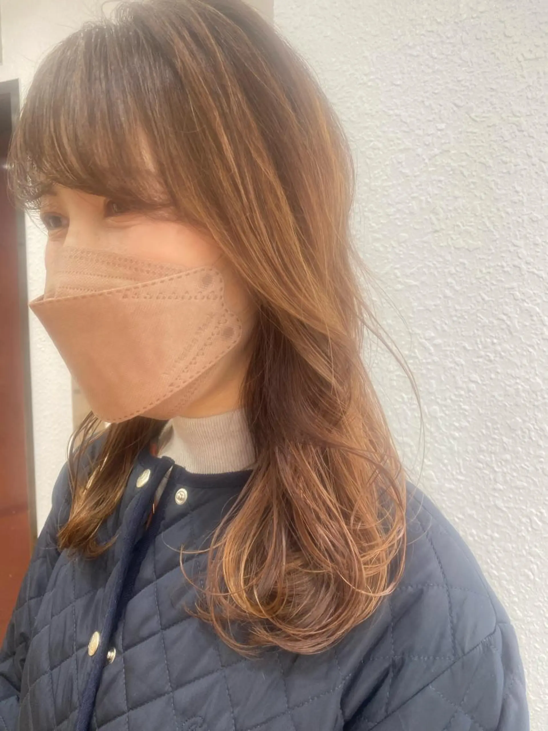 ロング カラー 小顔レイヤー/ ベージュ🤍Rieのヘアスタイル