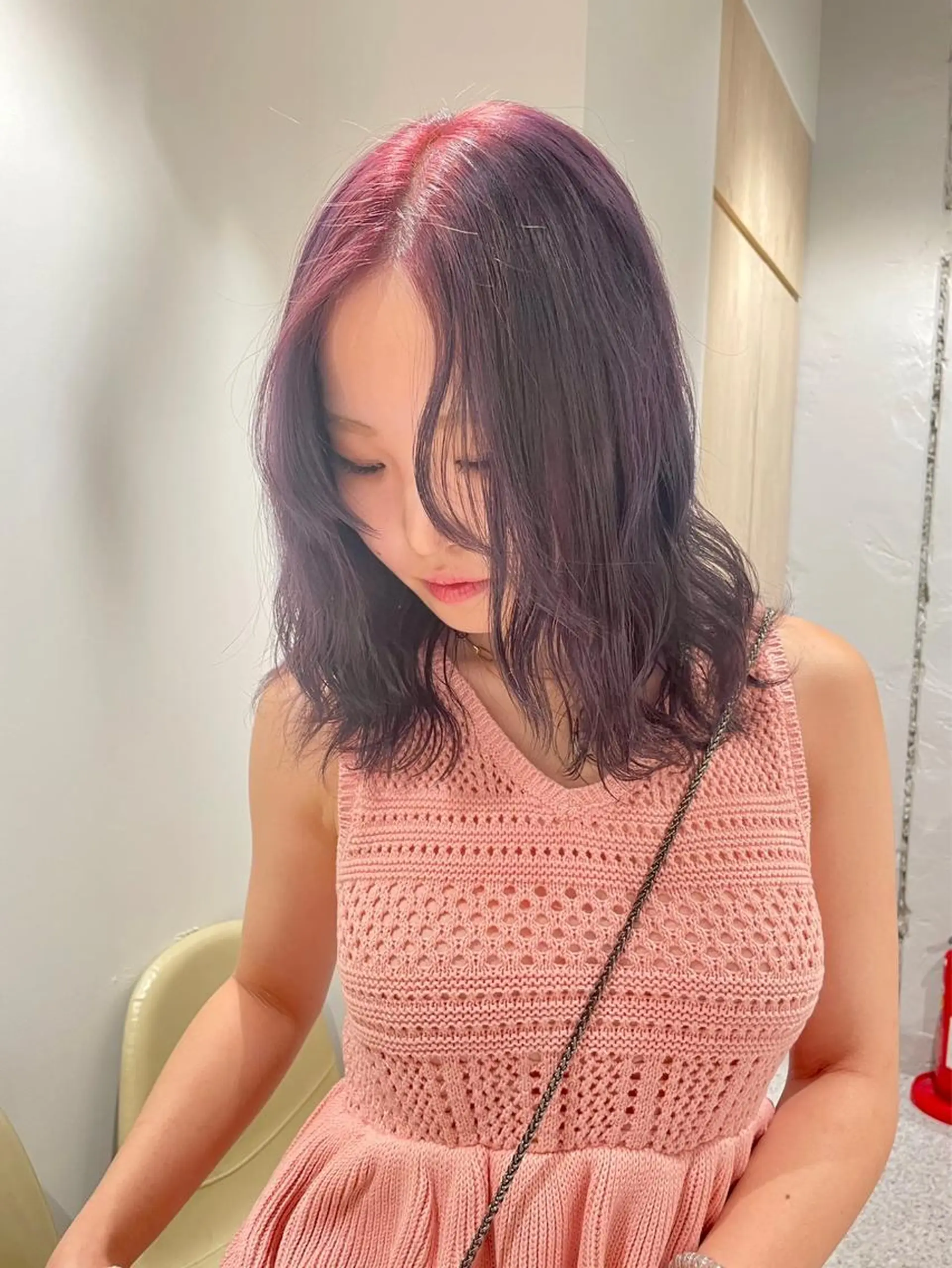 セミロング ヘアカラー hair&eye🎀 /momoKaのヘアスタイル