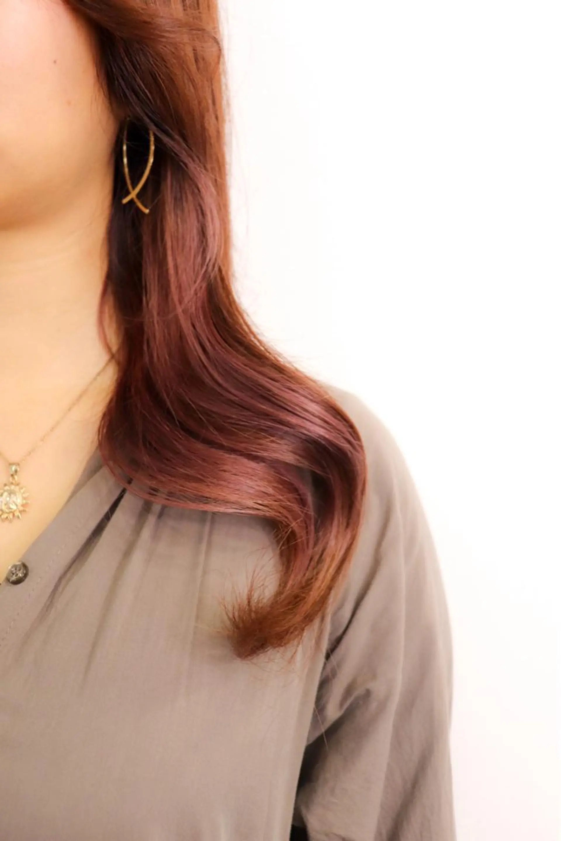 ロング カラー ブラウンカラー ピンクカラー ピンクブラウン 韓国風ヘア ヘアカラー TSUYOSHI 韓国ヘア/くびれヘアのヘアスタイル