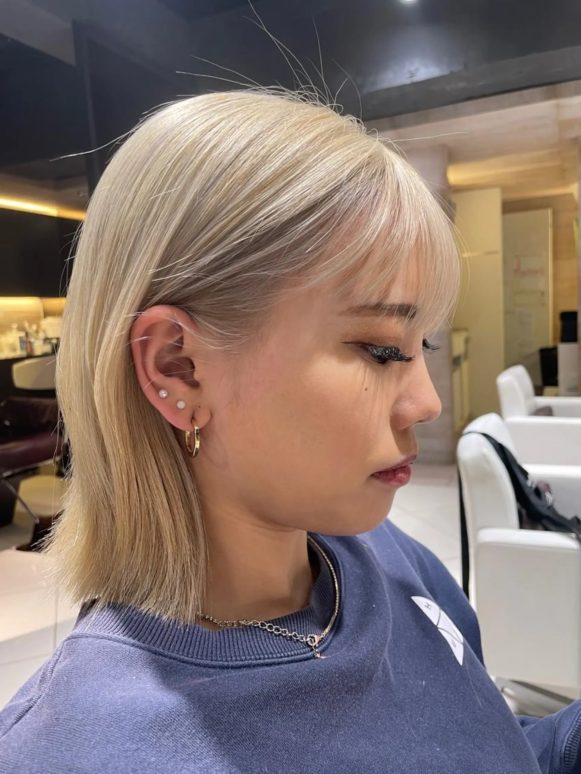 ミディアム カラー deseo 透明色艶カラーツバサのヘアスタイル