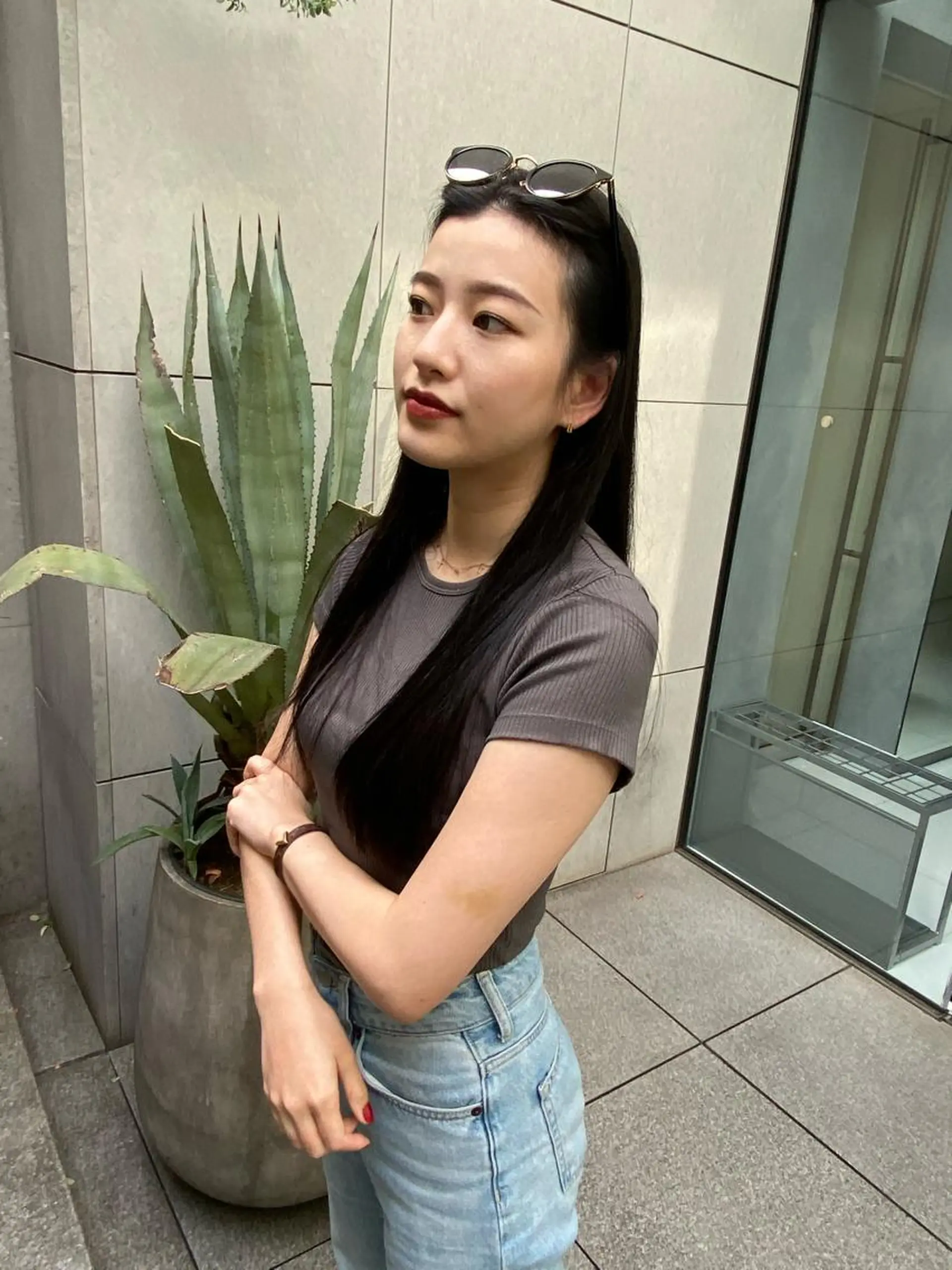 ロング カラー パーマ 飯ヶ谷 成海のヘアスタイル