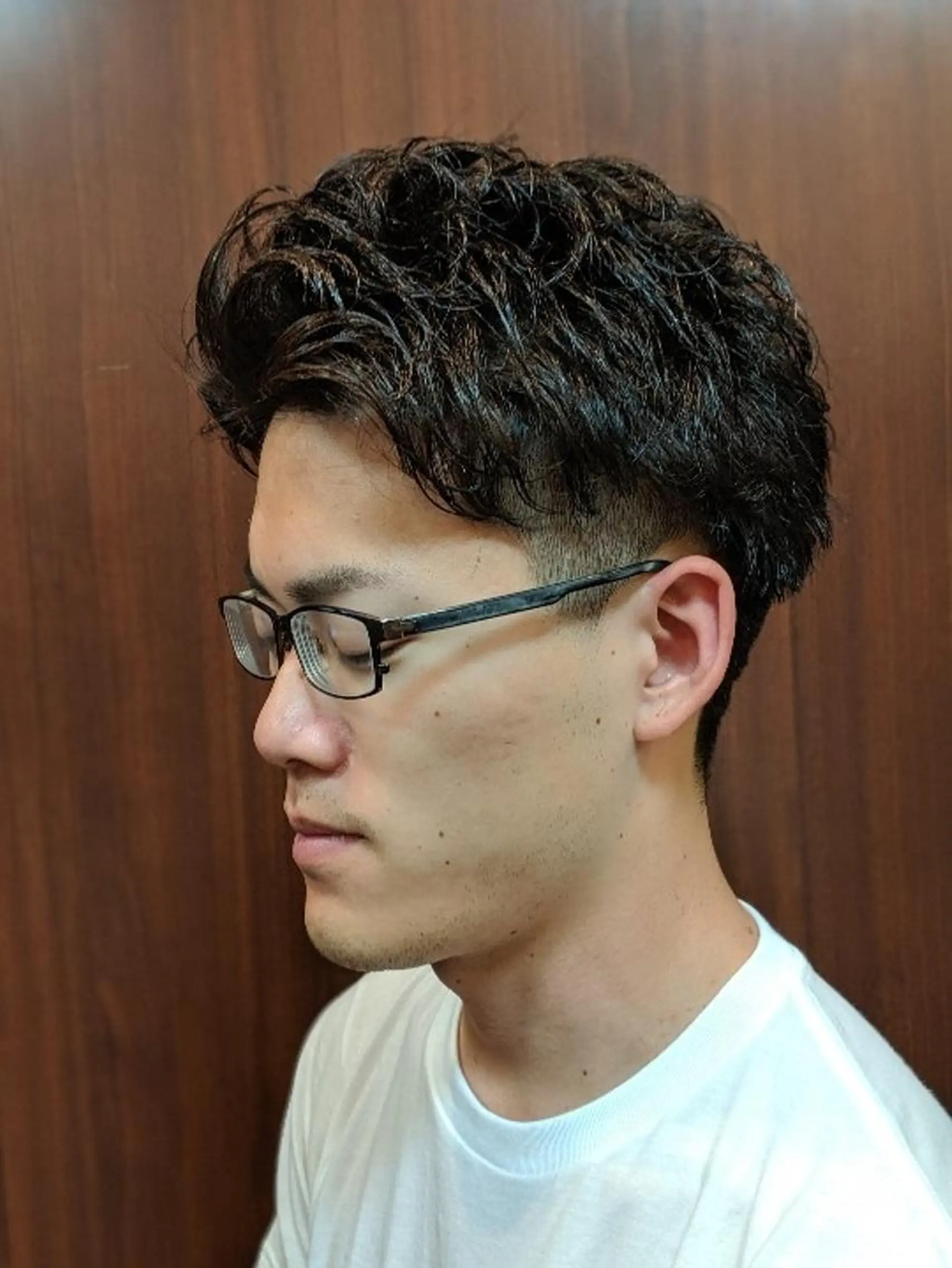 ショート パーマ メンズ 田知本 遼のヘアスタイル