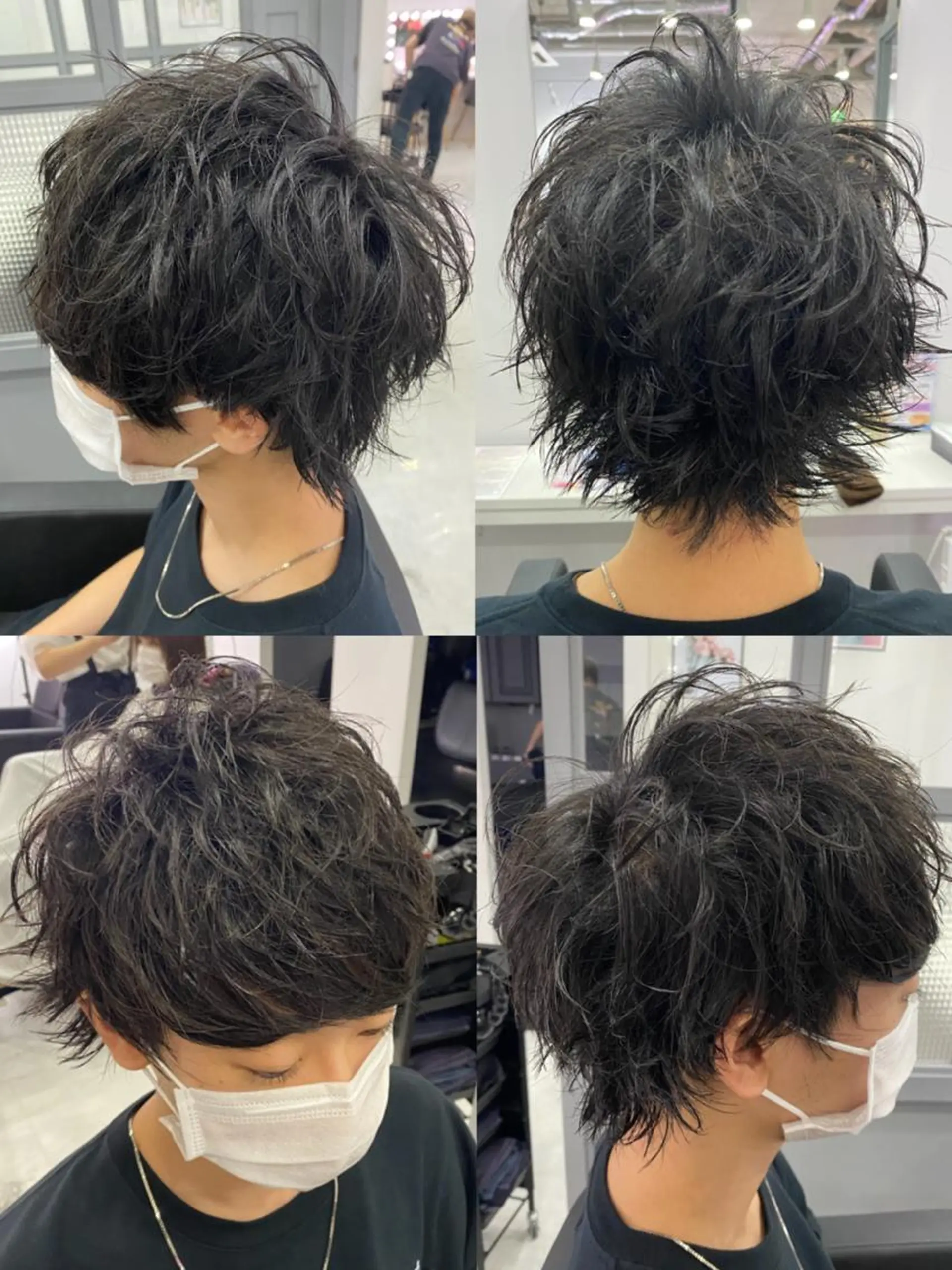 ショート カラー パーマ ヘアアレンジ メンズ 🔥メンズパーマ 特化 渡辺一翔のヘアスタイル