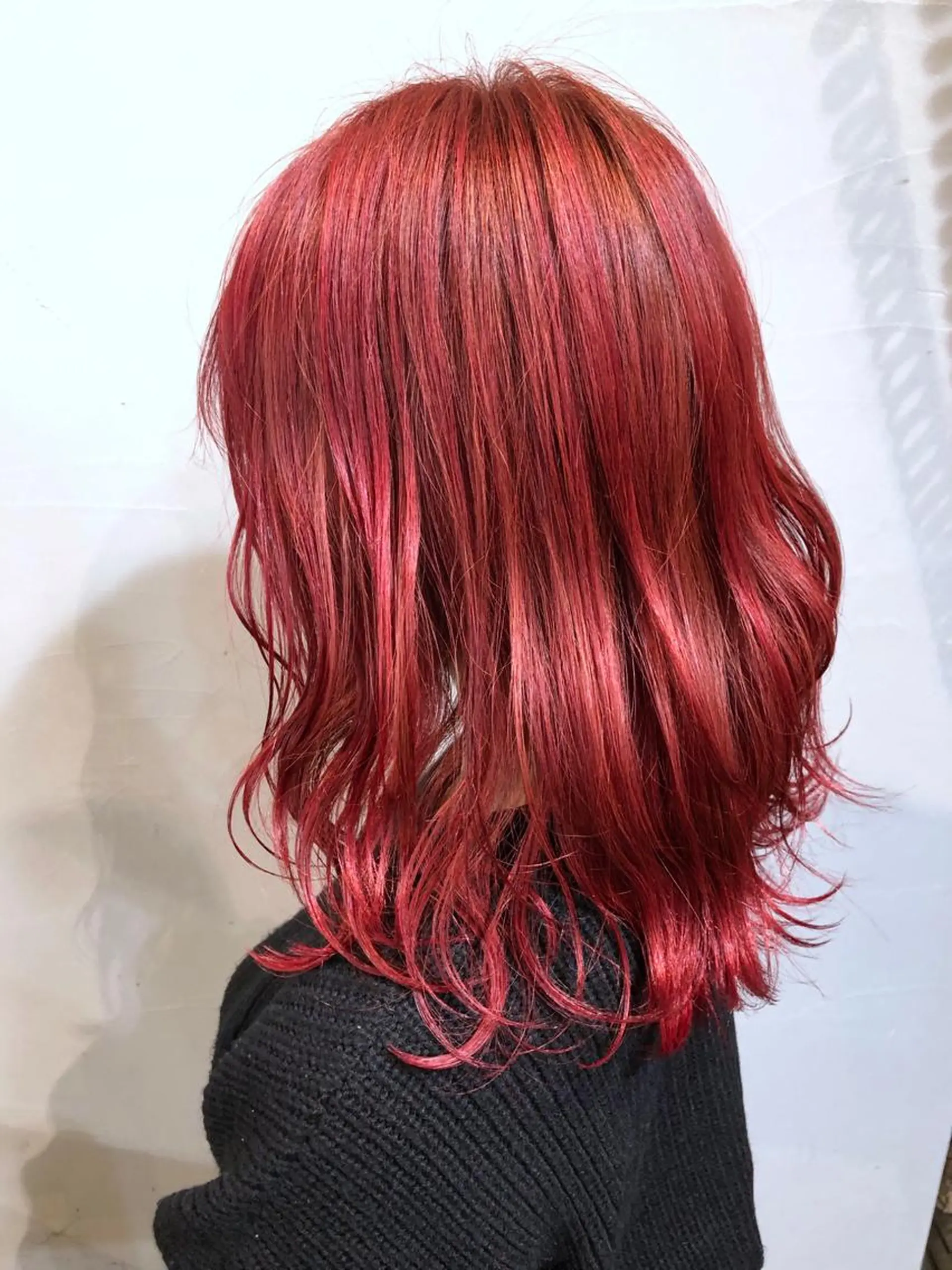 セミロング カラー レッドカラー ヘアカラー トリートメント ボブ/髪質改善/ レイヤー/池澤慎人のヘアスタイル