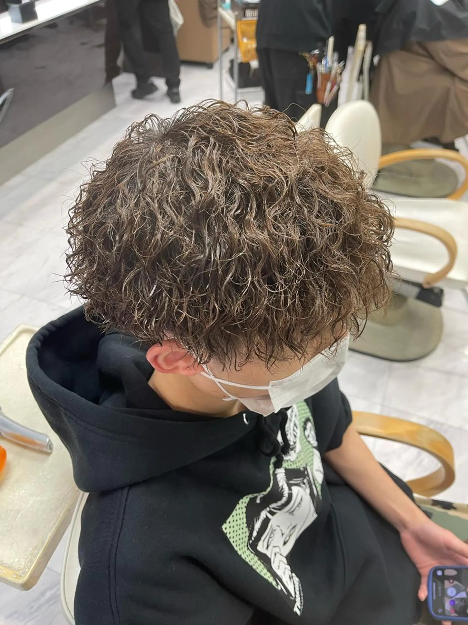 ショート パーマ メンズ メンズパーマ ツイストスパイラルパーマ スパイラルパーマ カット パーマ トリートメント 🌻メンズカット 落合諒🌻のヘアスタイル