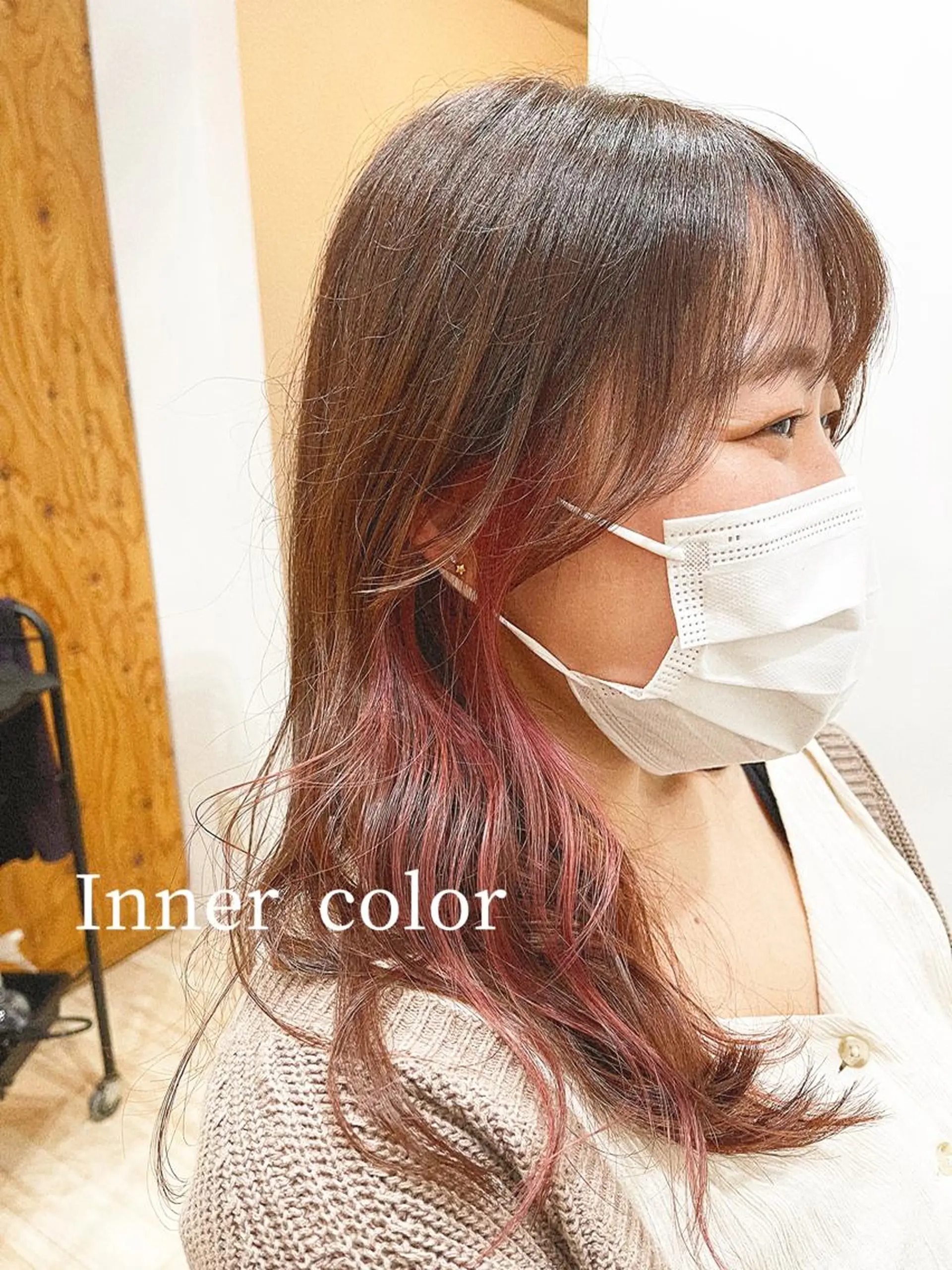 セミロング カラー ベージュカラー インナーカラー ピンクカラー ピンクベージュ カット ヘアカラー トリートメント ViaLa Hair 🌈すずきたくむ✂︎のヘアスタイル