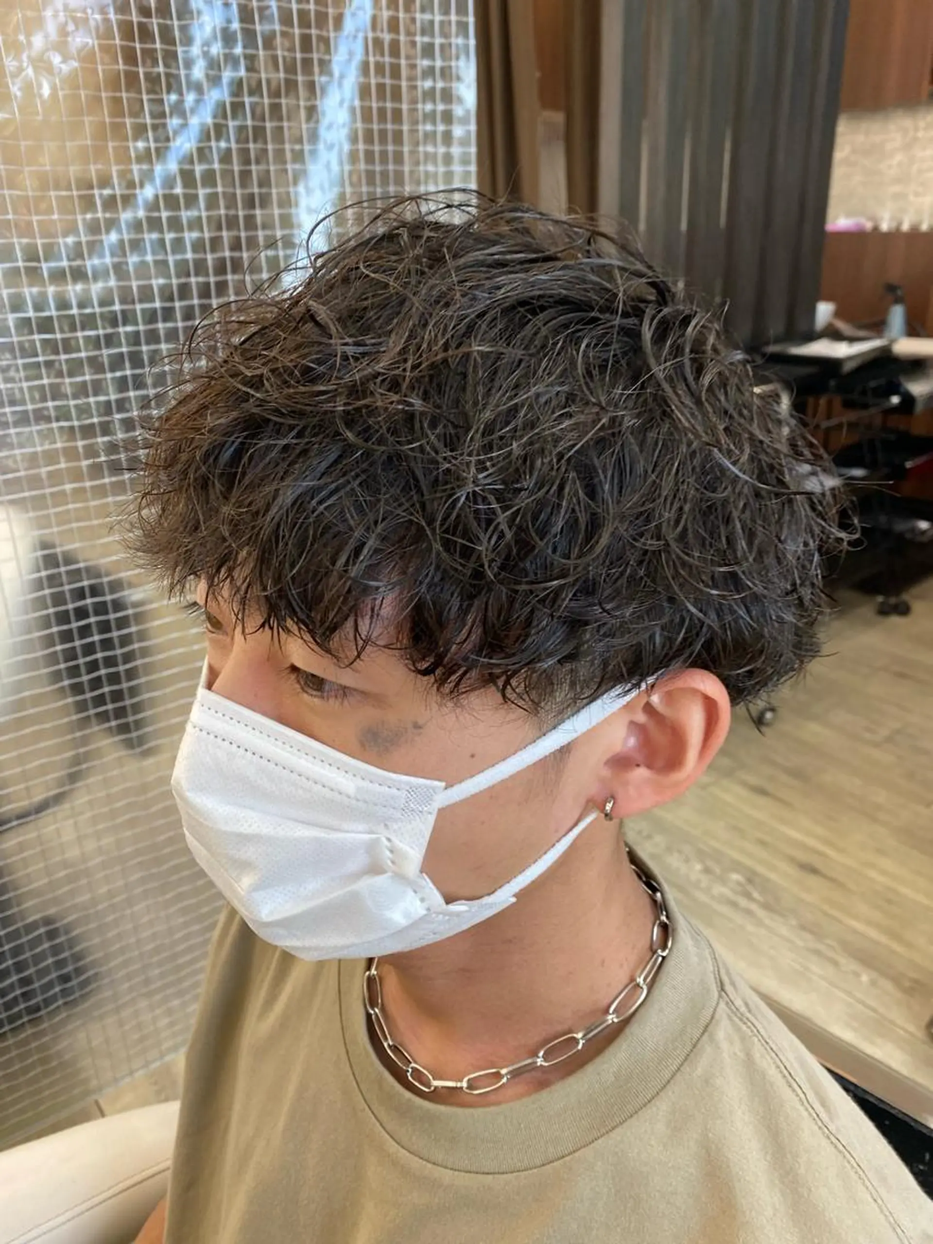 ショート パーマ メンズ カット パーマ 市川 博紀 店長のヘアスタイル