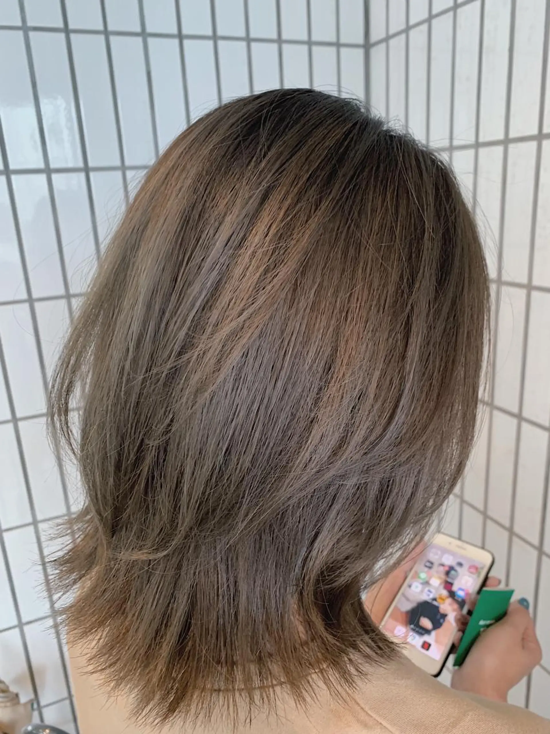 ミディアム カラー ハットリ /北習志野のヘアスタイル