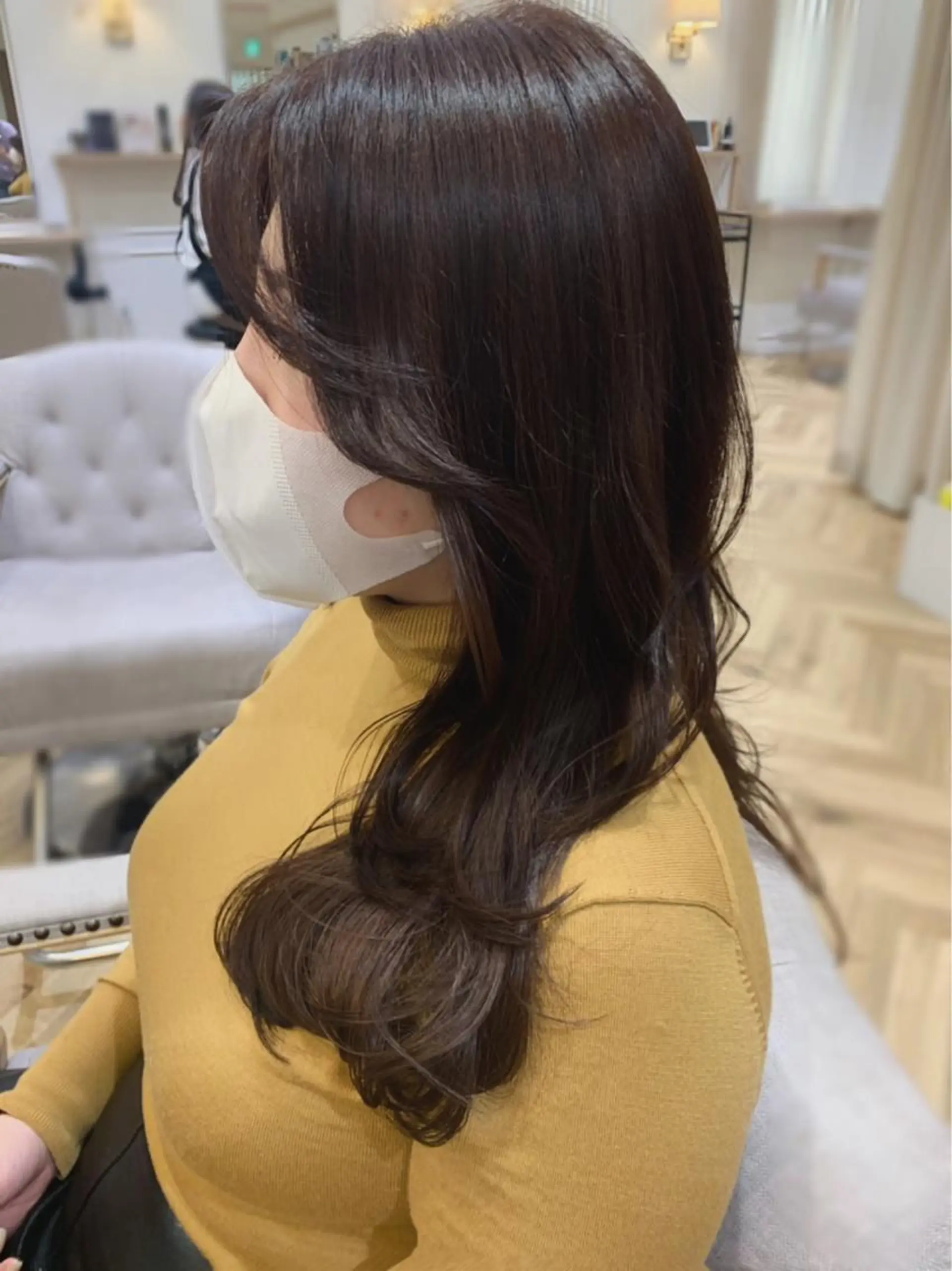 セミロング カット ヘアカラー トリートメント 大人韓国ヘア🎀 しょうこLuanaのヘアスタイル