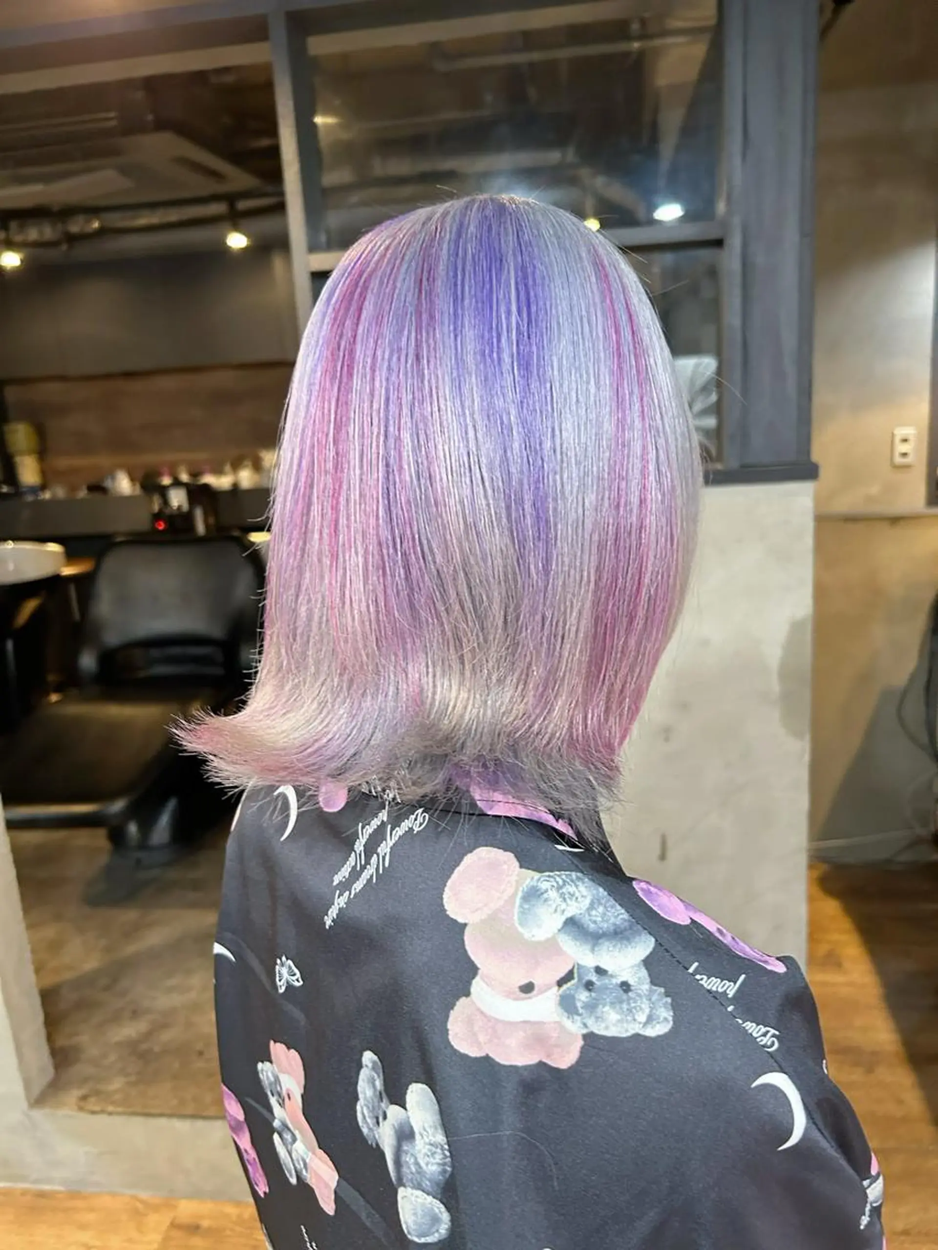 ミディアム カラー ヘアカラー トリートメント yoriダブルカラー 代表すがわらのヘアスタイル