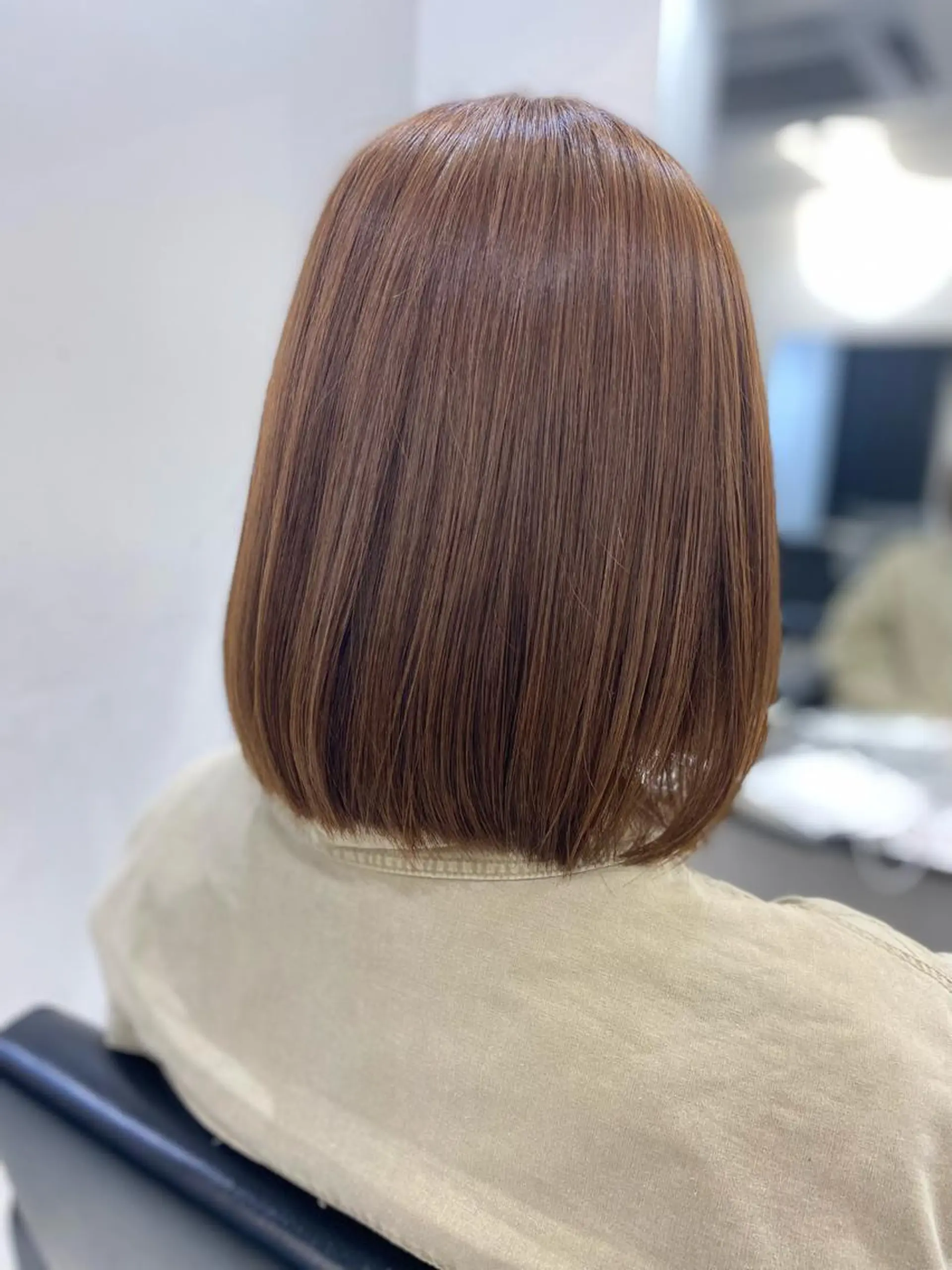 セミロング カラー ブリーチ ブラウンカラー ブリーチなしカラー opus 店長大和 レイヤー/赤み消しのヘアスタイル