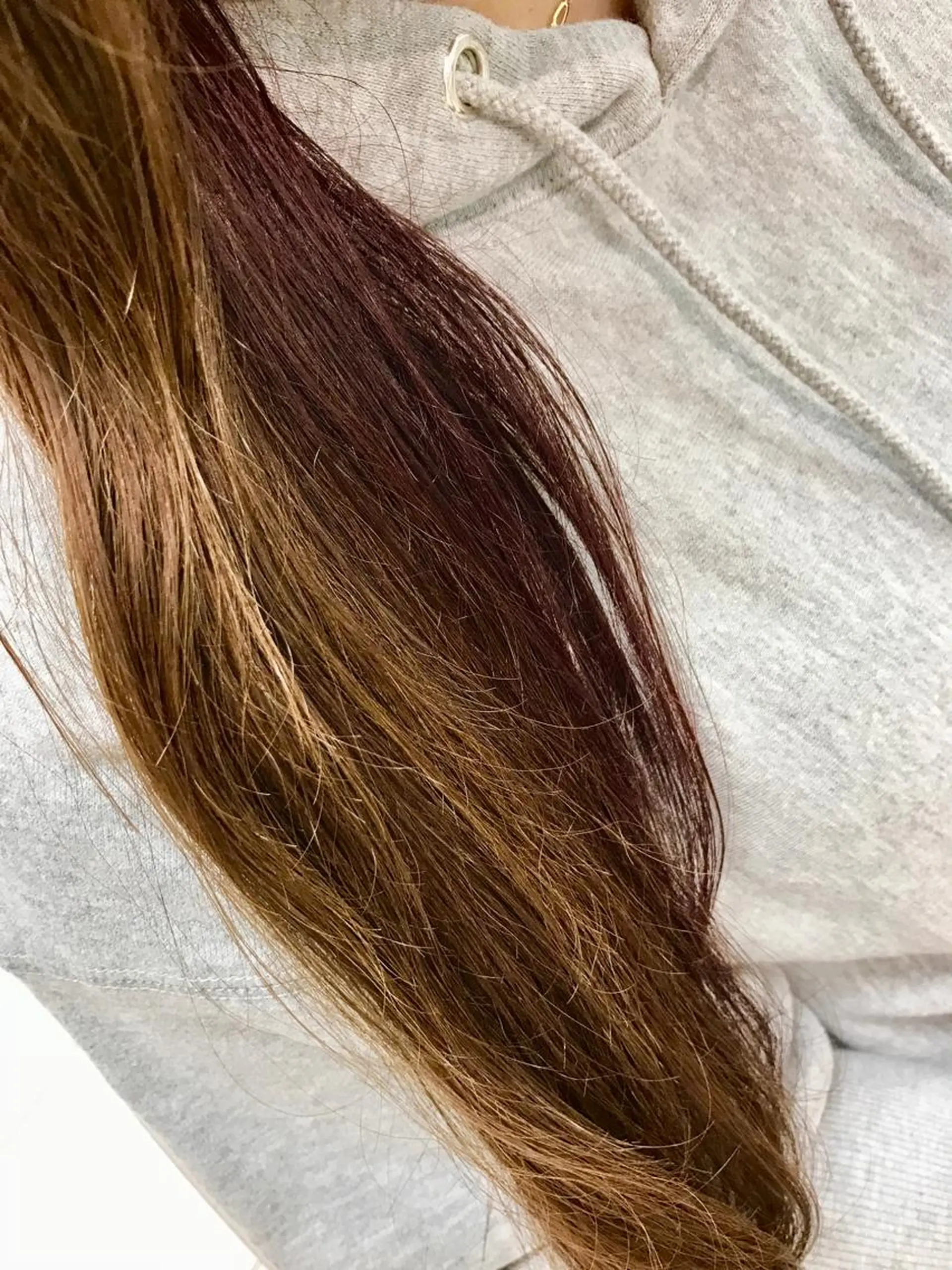 ロング カラー インナーカラー パープルカラー 樋笠 知佳のヘアスタイル