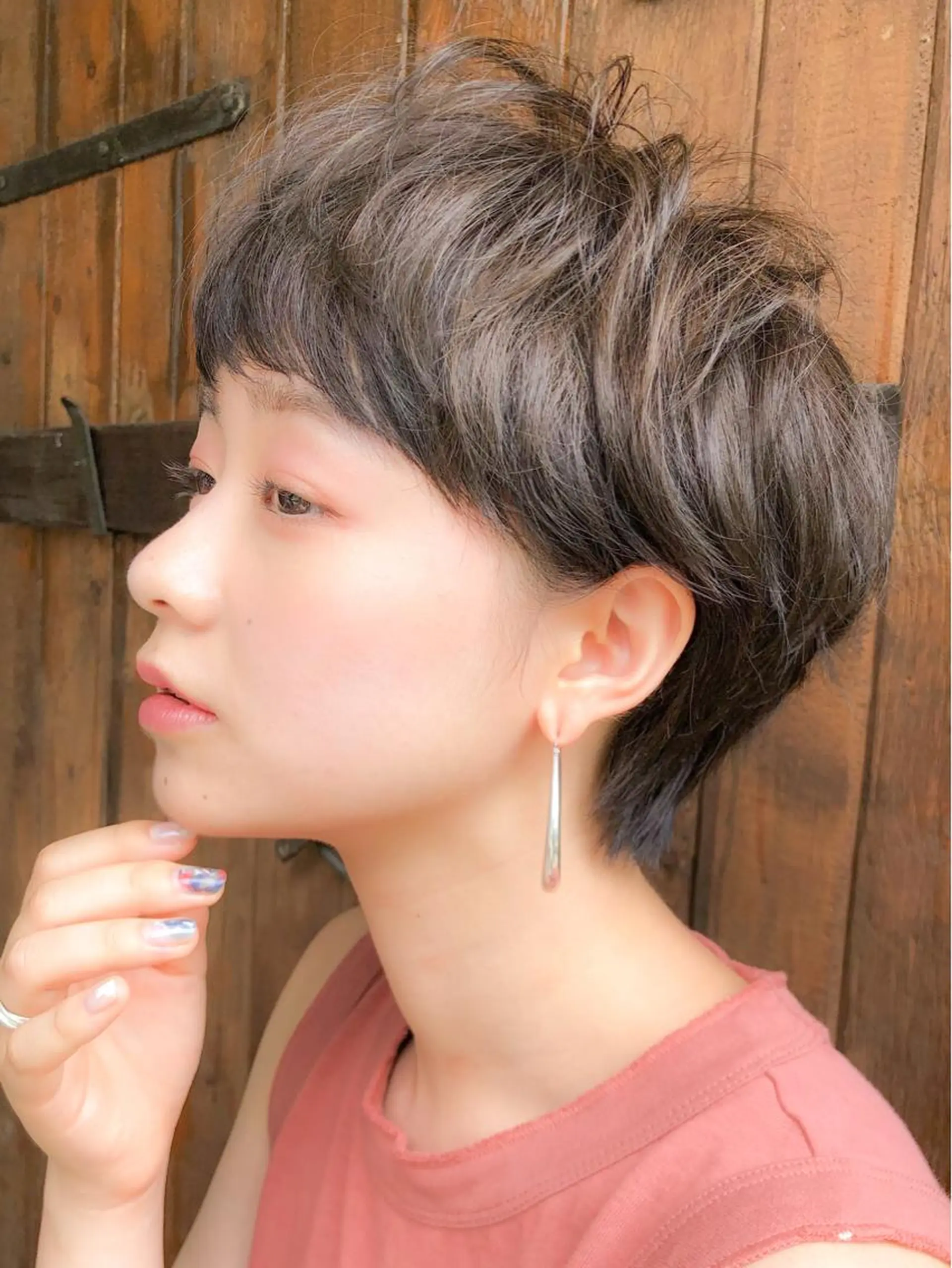 ショート カラー グレージュ ショートヘア Lond re Maison.原宿のヘアスタイル