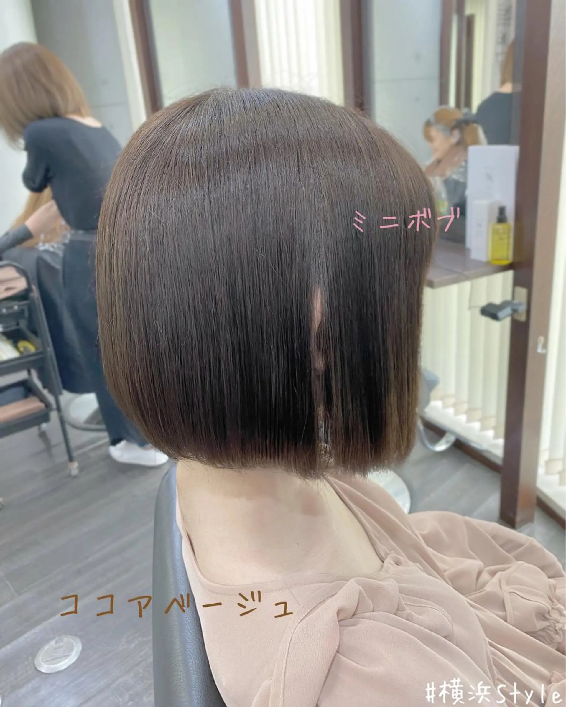ショート カラー ベージュカラー ココアベージュ カット ヘアカラー トリートメント ＊横浜駅＊ 金子 誠也のヘアスタイル