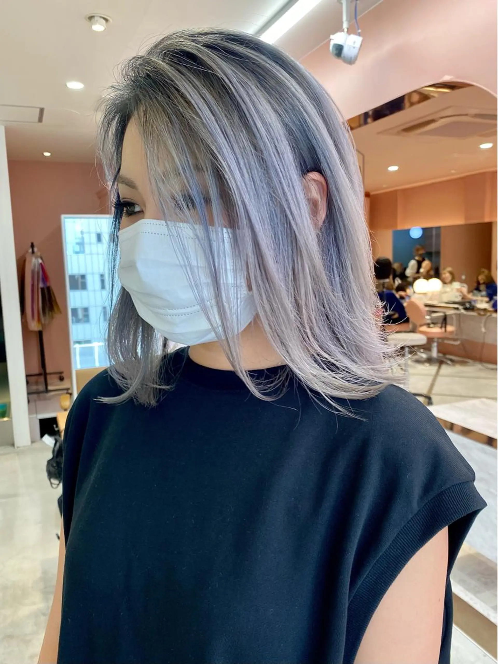 ミディアム カラー バレイヤージュ ブリーチ ケアブリーチ ダブルカラー ハイライトカラー welring hair salonのヘアスタイル