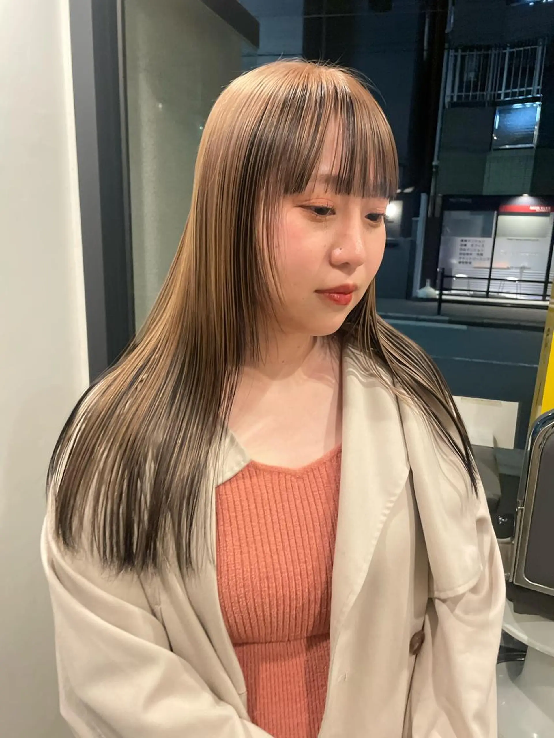 ロング カラー ハイライトカラー ハイライト 心斎橋/レイヤー/ ブリーチ/モエのヘアスタイル