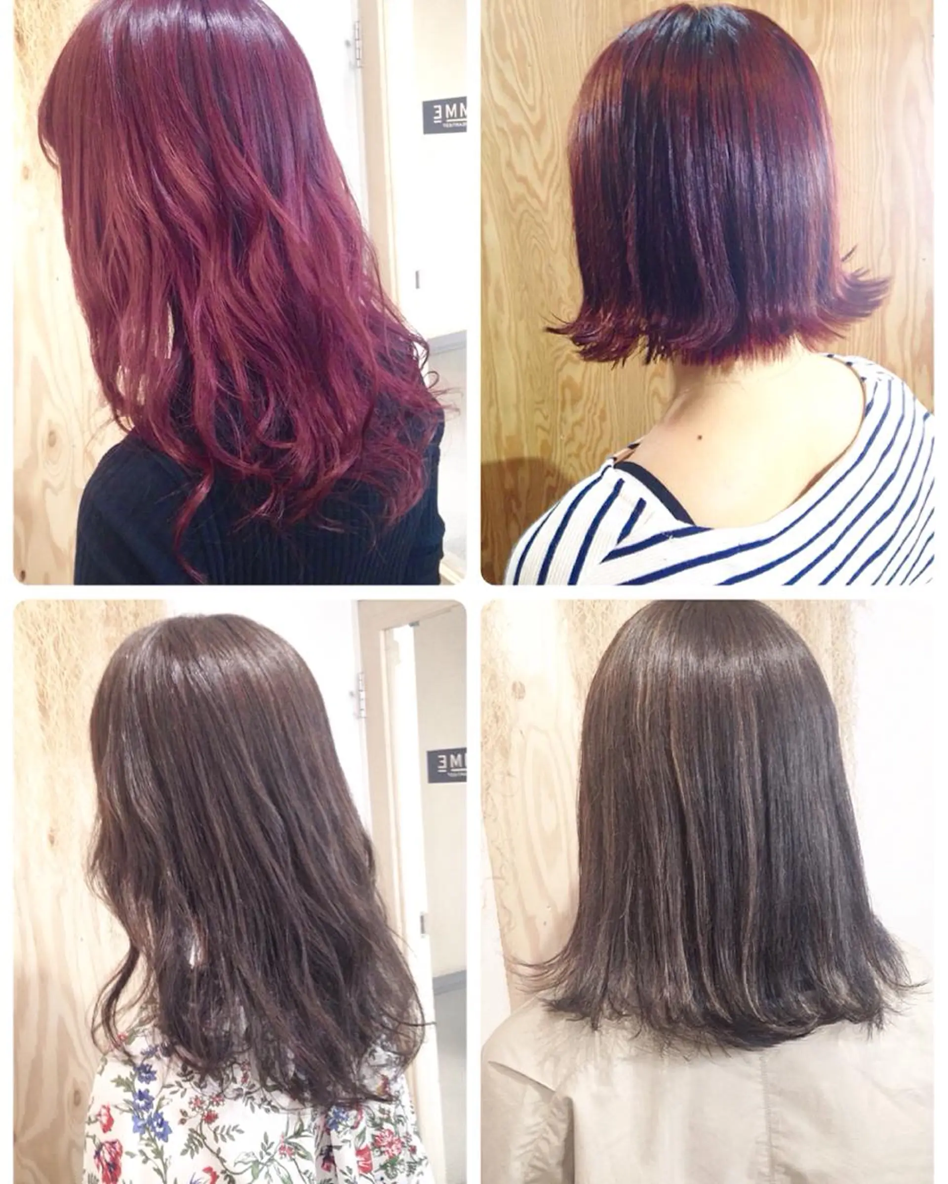 ミディアム カラー ブルーカラー レッドカラー 💎髪質改善💎 デザイナーshinのヘアスタイル