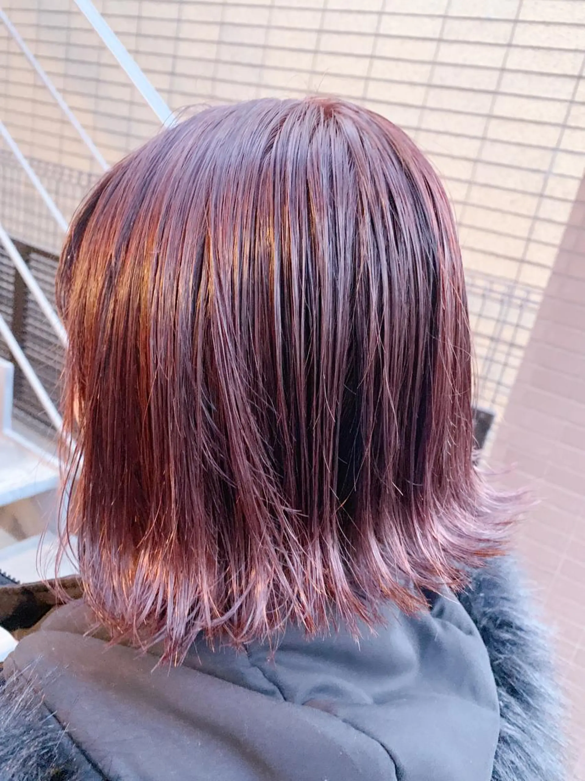 ショート カラー ブリーチ ブリーチなしカラー ピンクカラー ピンクパープル パープルカラー 【完全マンツー 恵比寿】佐藤 翔のヘアスタイル
