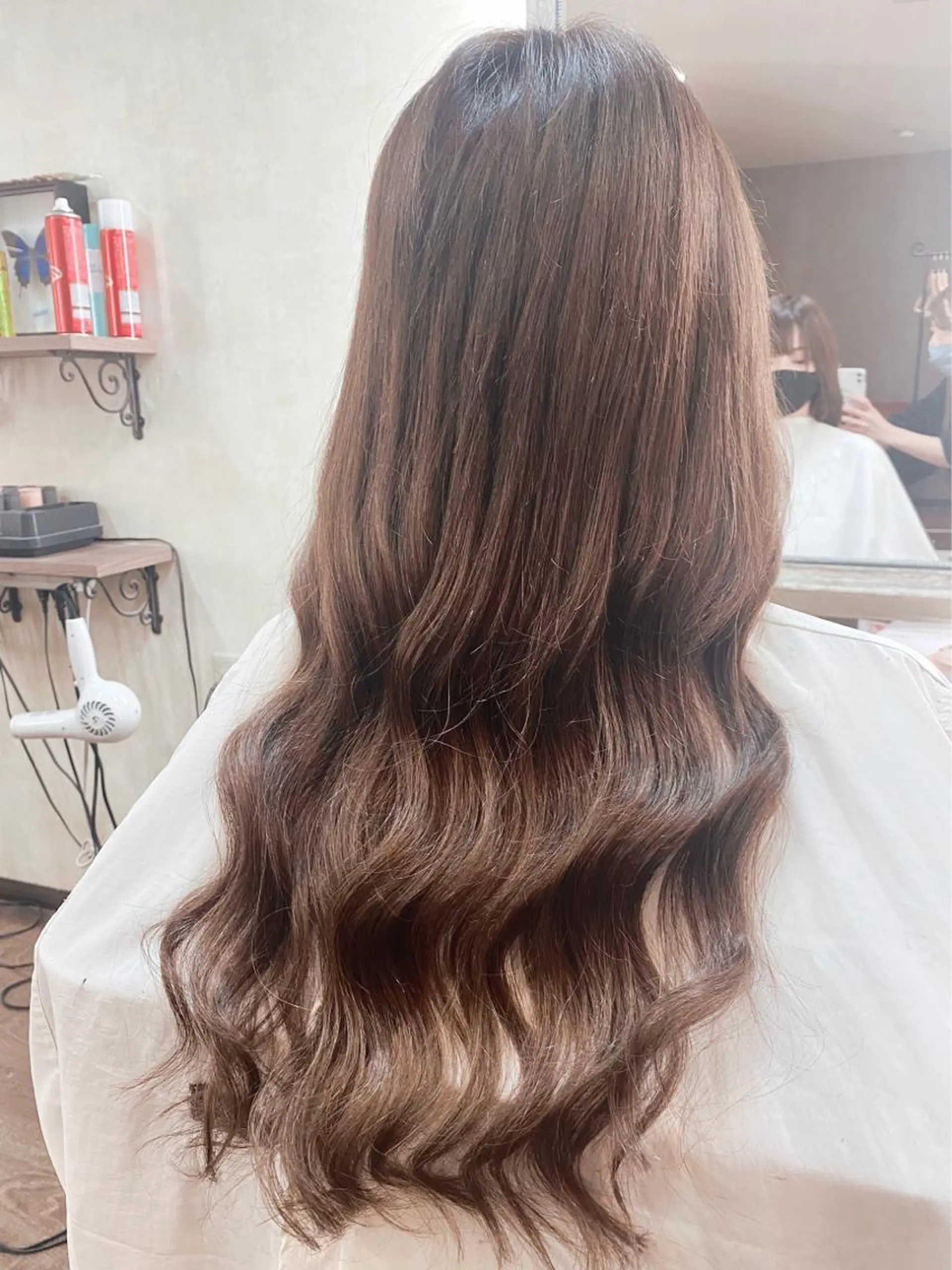 ロング ヘアアレンジ シールエクステ エクステ カット エクステ 田井中 悠紀のヘアスタイル