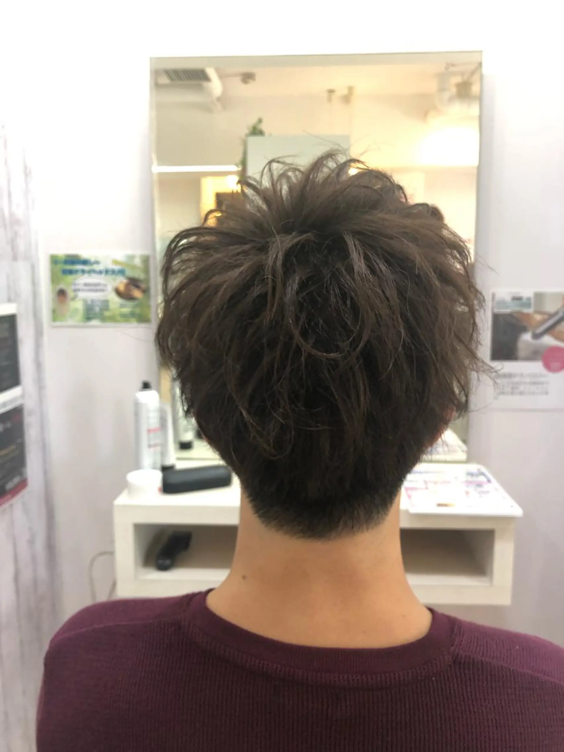 ショート カラー メンズ 髪質改善× 白髪ぼかし溝江のヘアスタイル