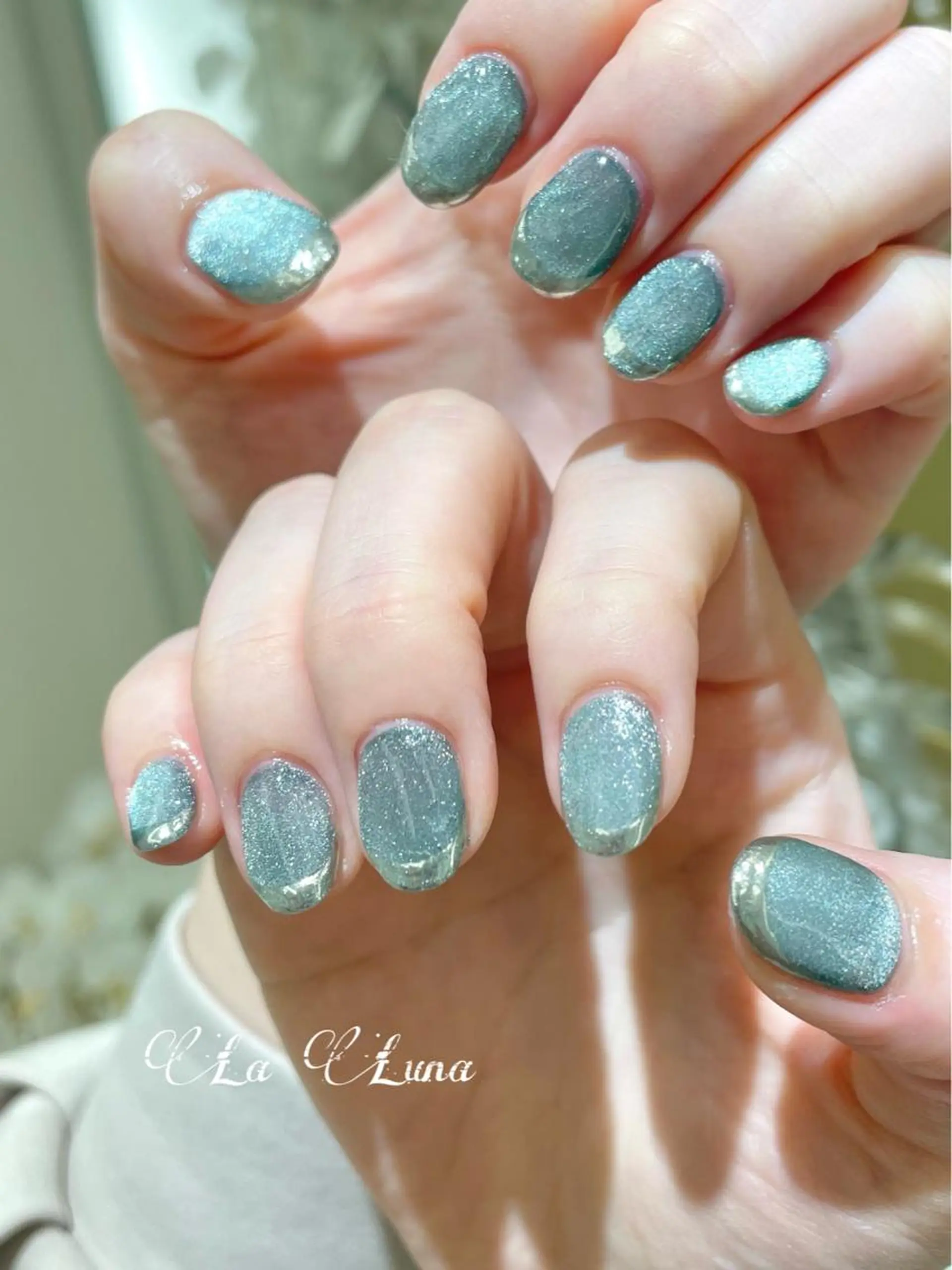 ネイル フレンチネイル マグネットネイル ミラーネイル PuaMo. JUNA🐇ྀིのネイルデザイン