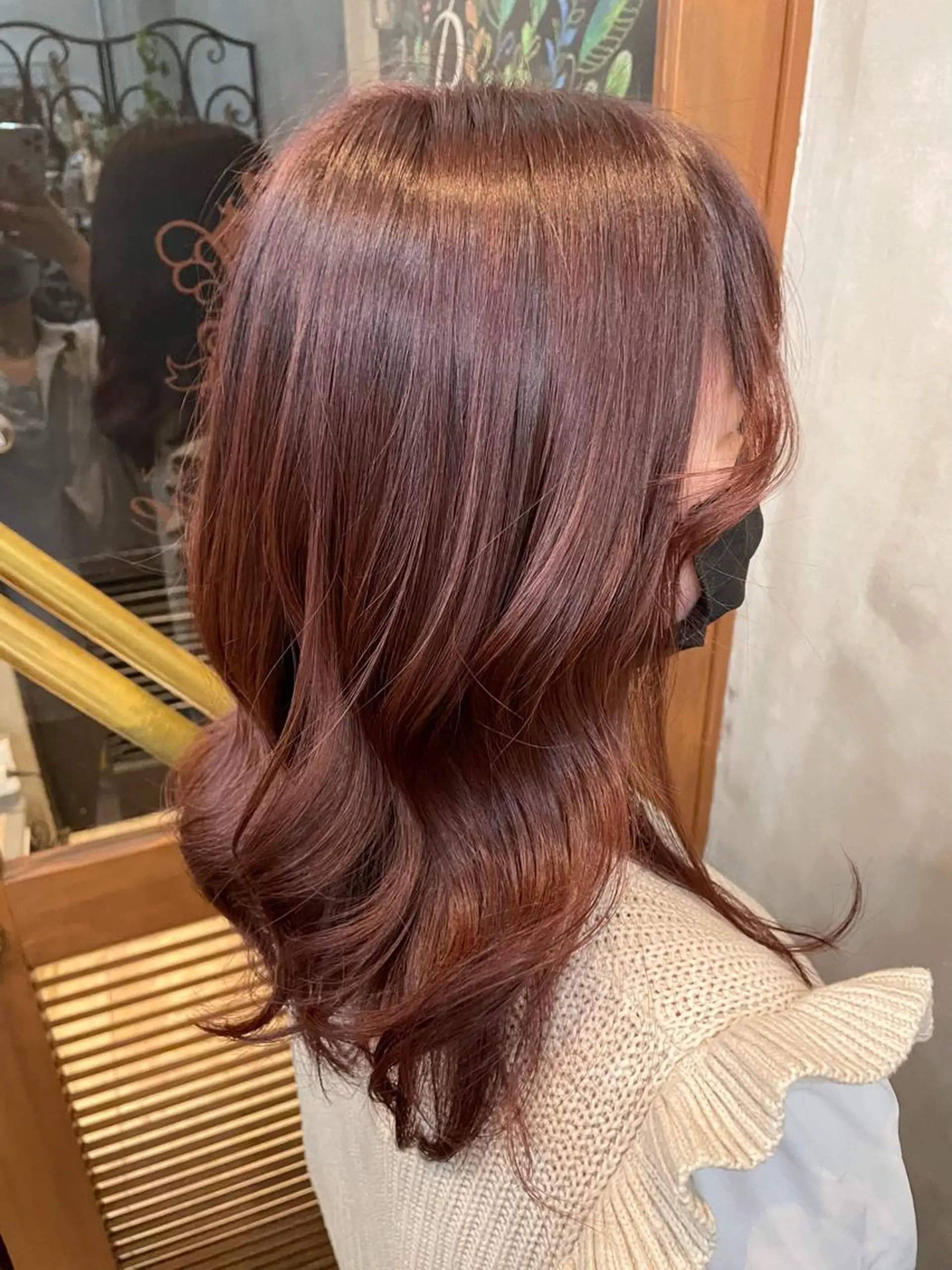 ミディアム カラー カット ヘアカラー トリートメント 【ピンク/韓国ヘア/ ヘアセット】亜海のヘアスタイル