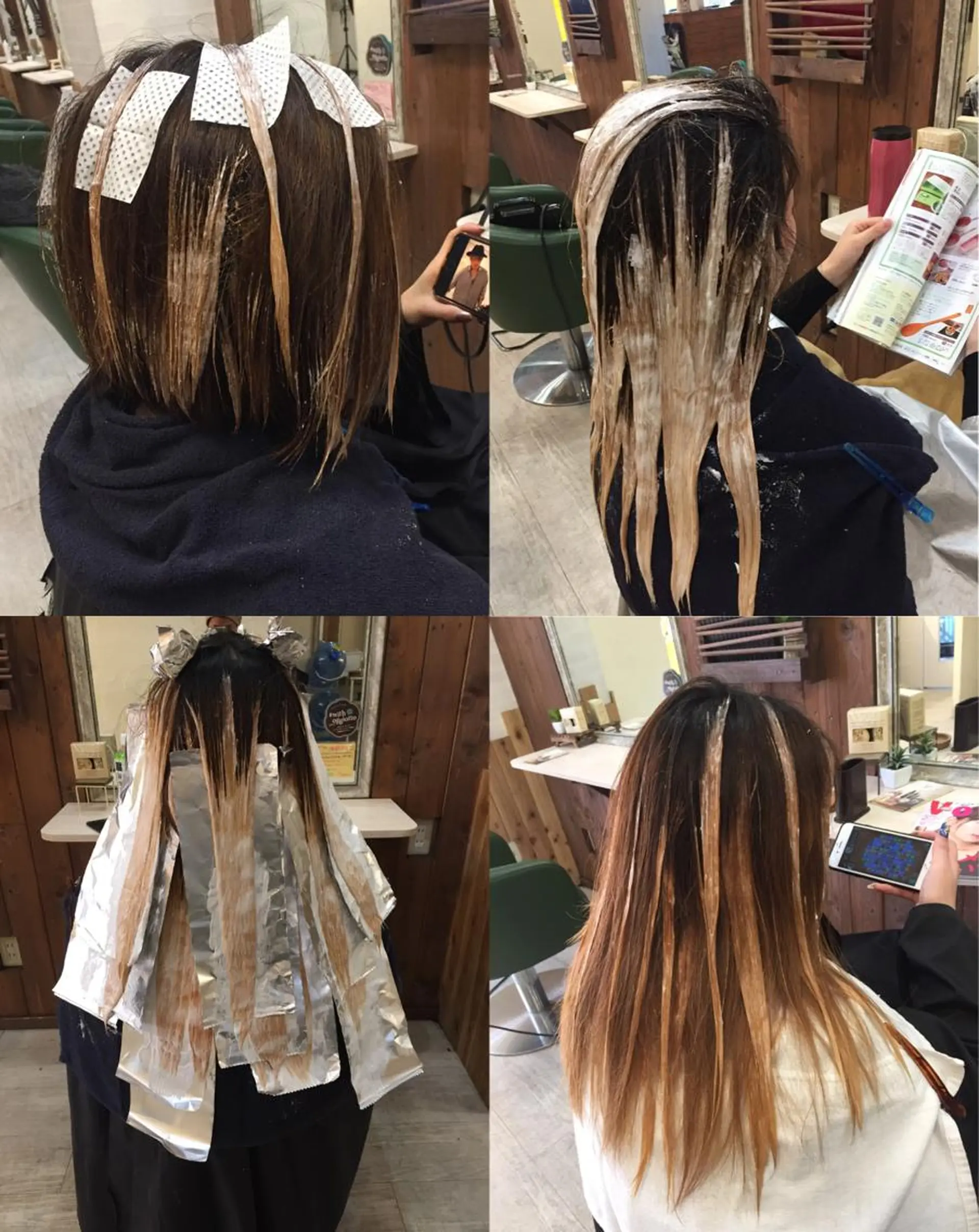 カラー ブリーチ 韓国レイヤー外国人風 透明感カラー髪質改善のヘアスタイル