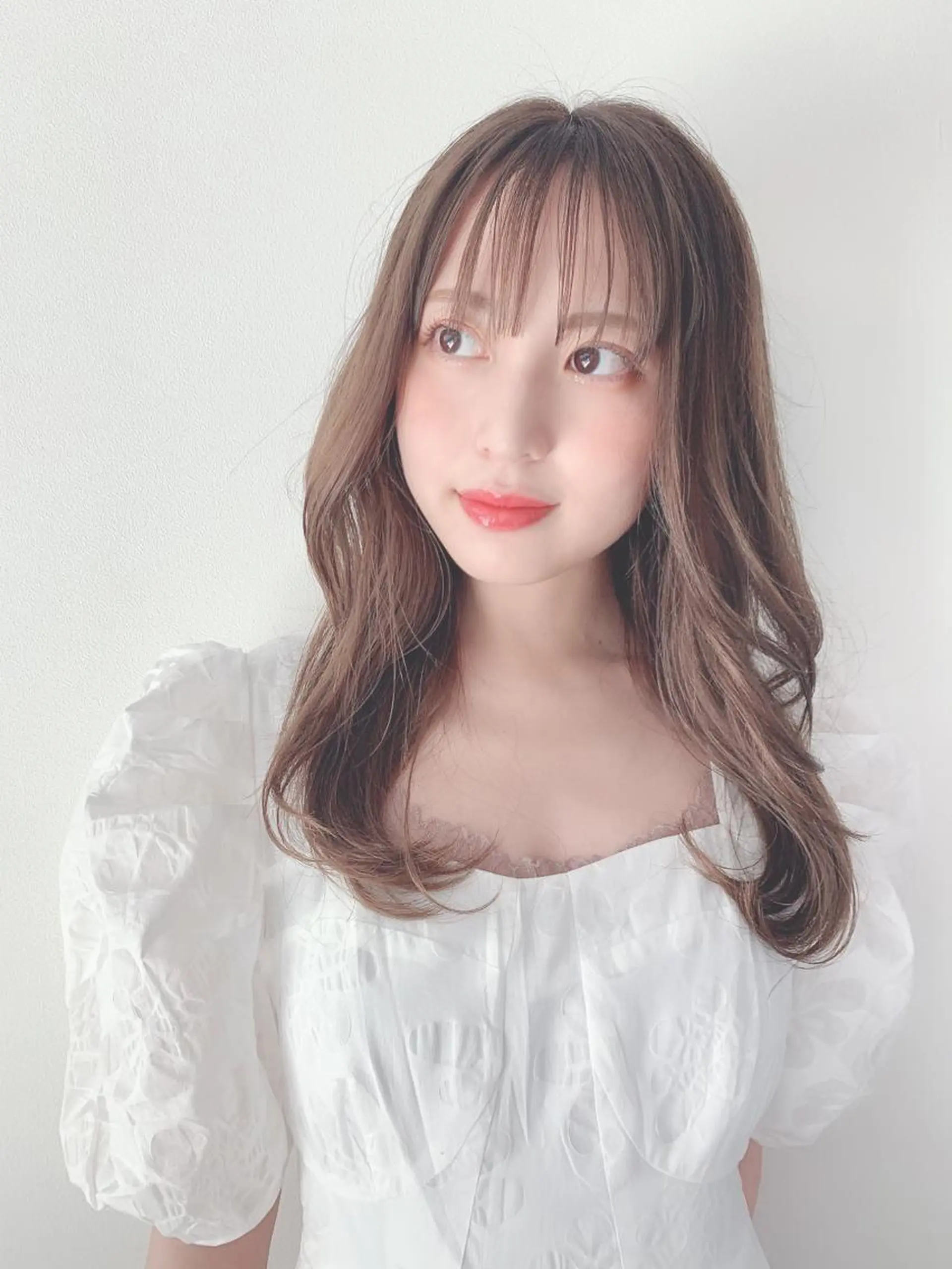 セミロング カラー カット ヘアカラー なりたいが叶う ながしまじゅんきのヘアスタイル