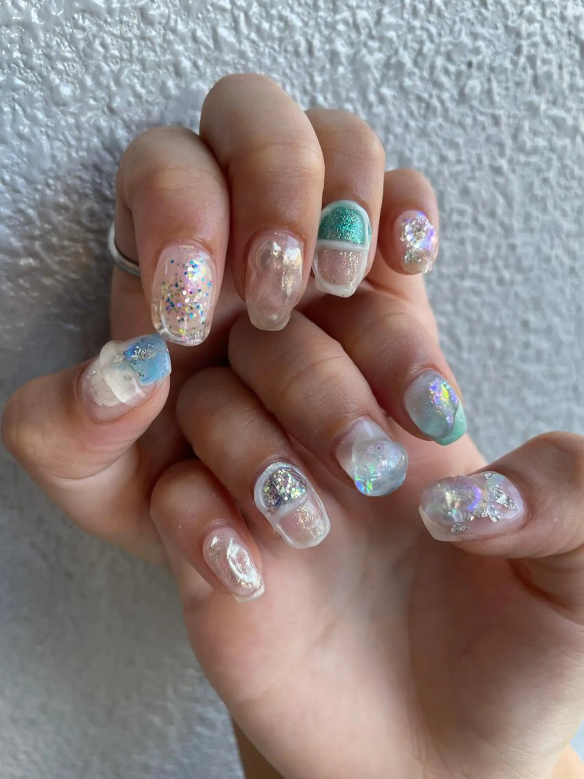 ロング カラー ヘアアレンジ キッズ ネイル マツエク・マツパ 福田 加奈のネイルデザイン