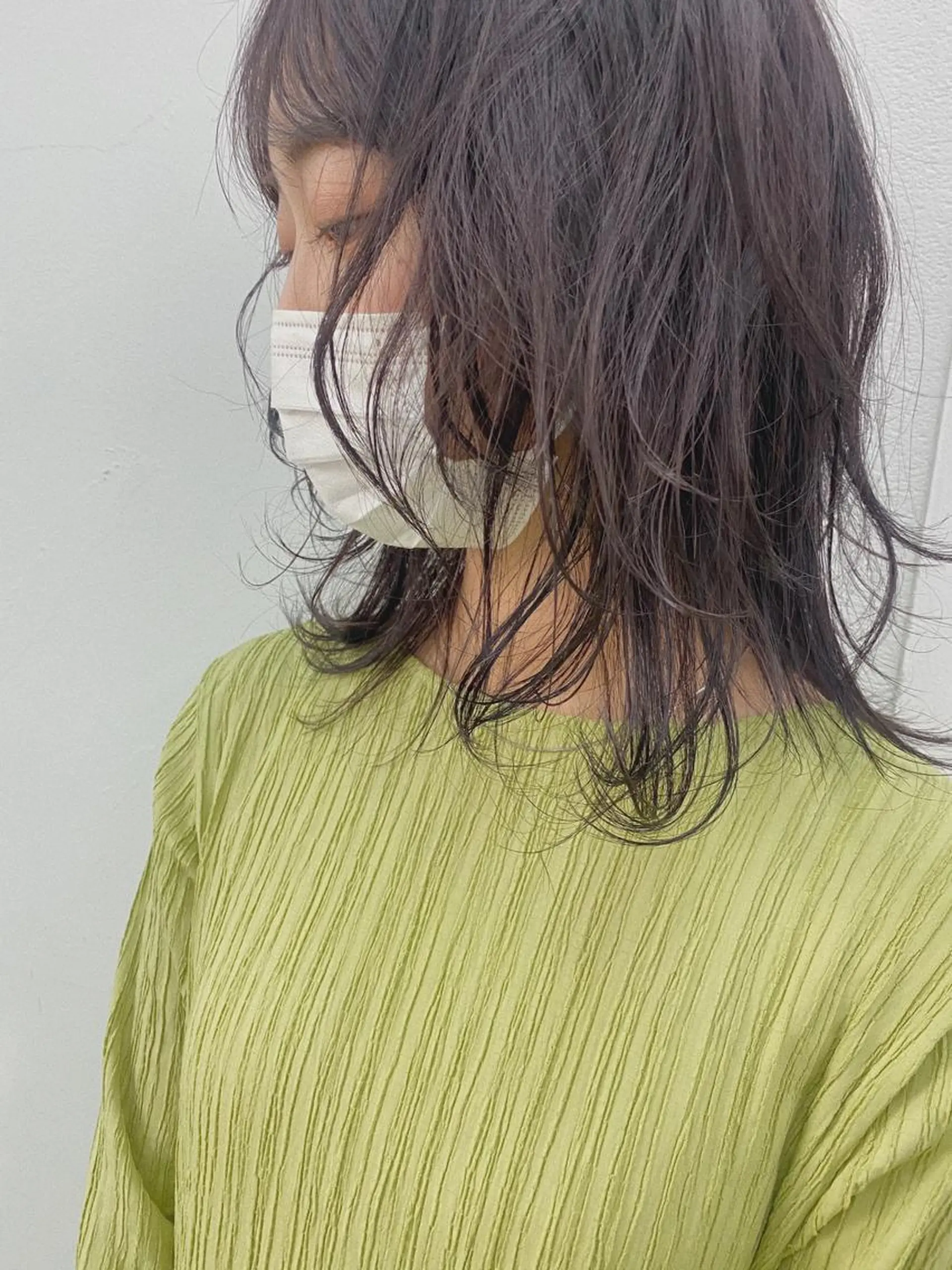 ミディアム カラー パーマ ヘアアレンジ ミディアムレイヤー ミディアムパーマ レイヤーカット ウルフカット NOVEL TOKYO所属・ニュアンスヘア🌔 nanakoのヘアスタイル