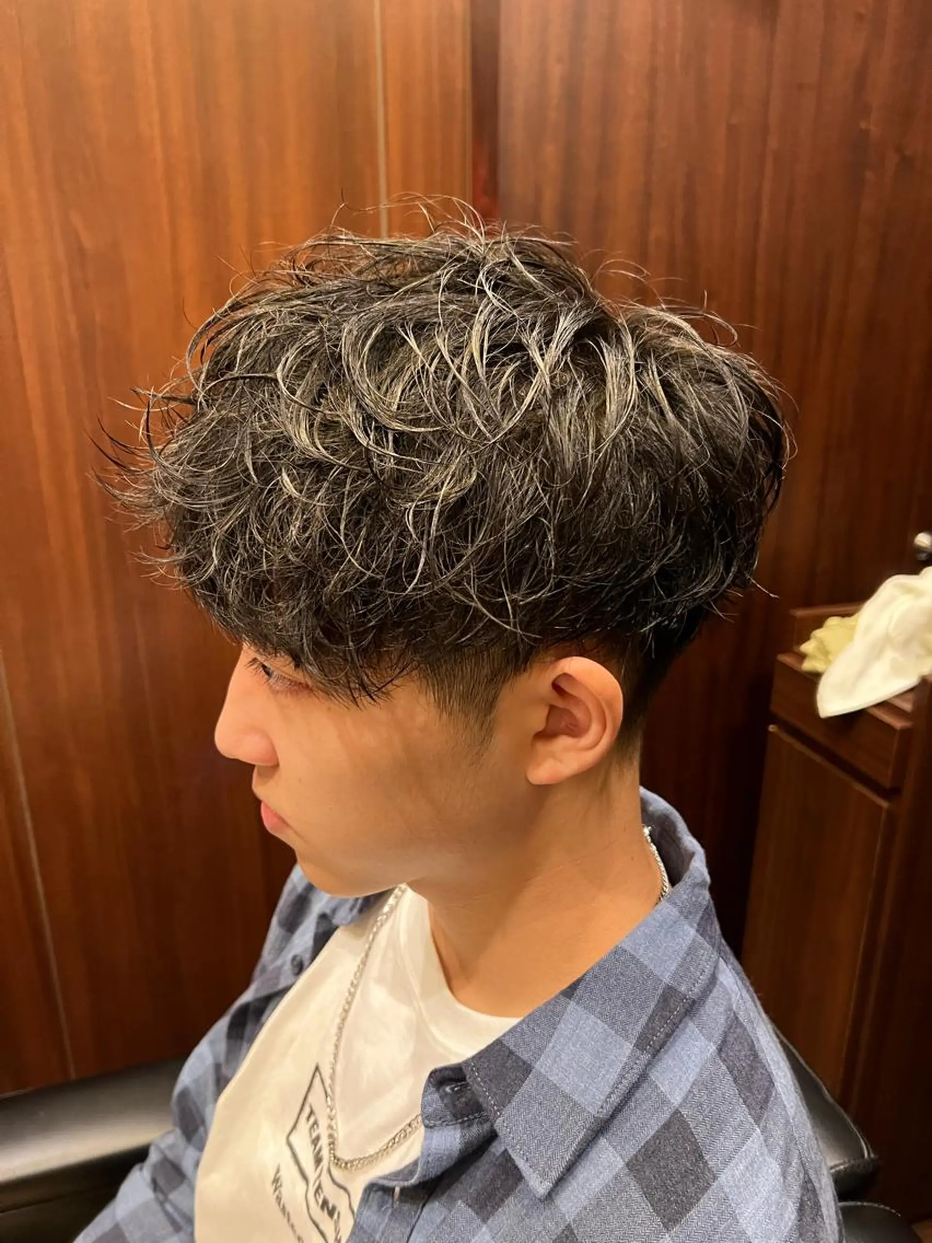 ミディアム メンズ 大久保 竣太のヘアスタイル