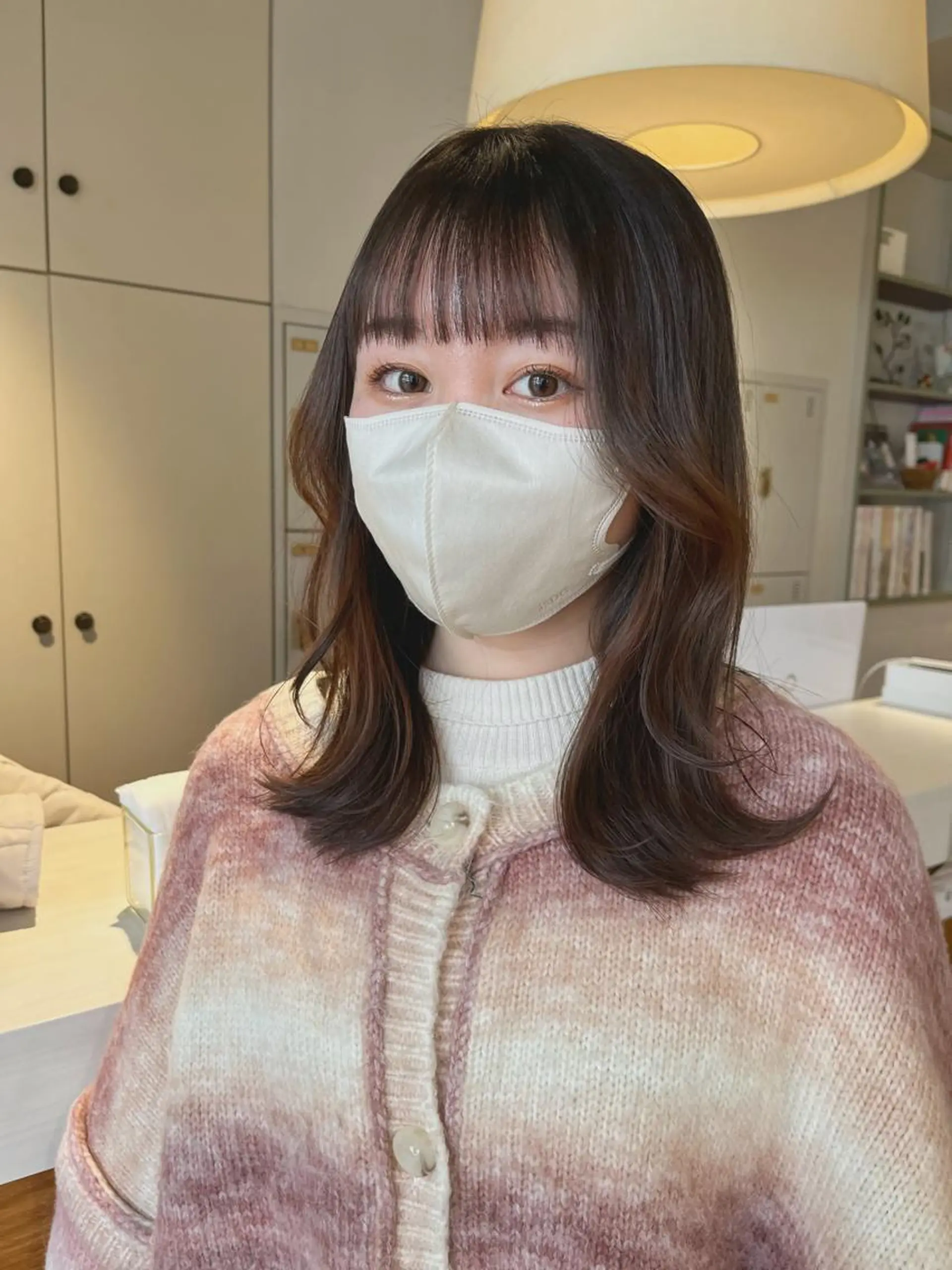 セミロング かわい りほのヘアスタイル