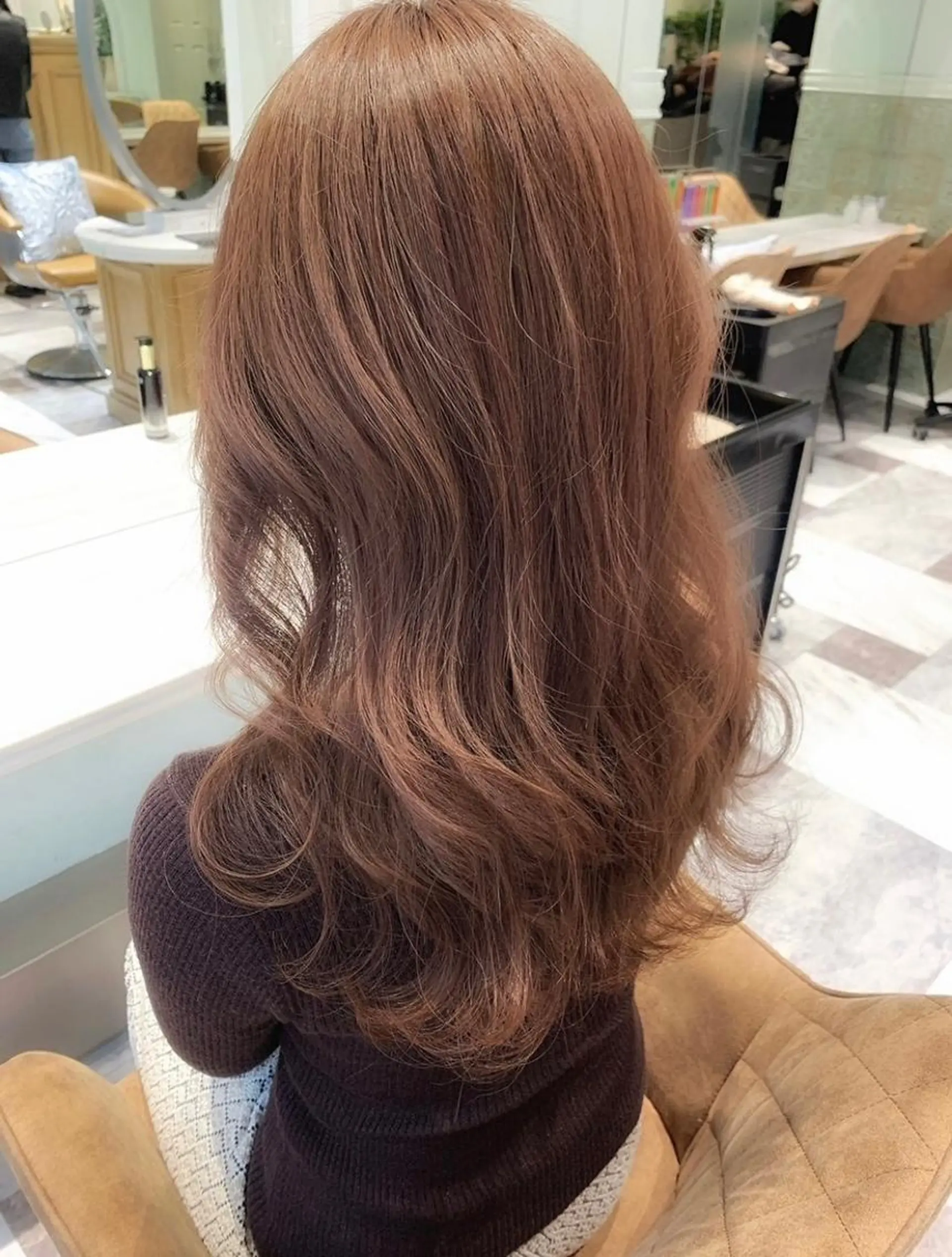 カラー ブリーチなし 透明感カラー/艶髪のヘアスタイル