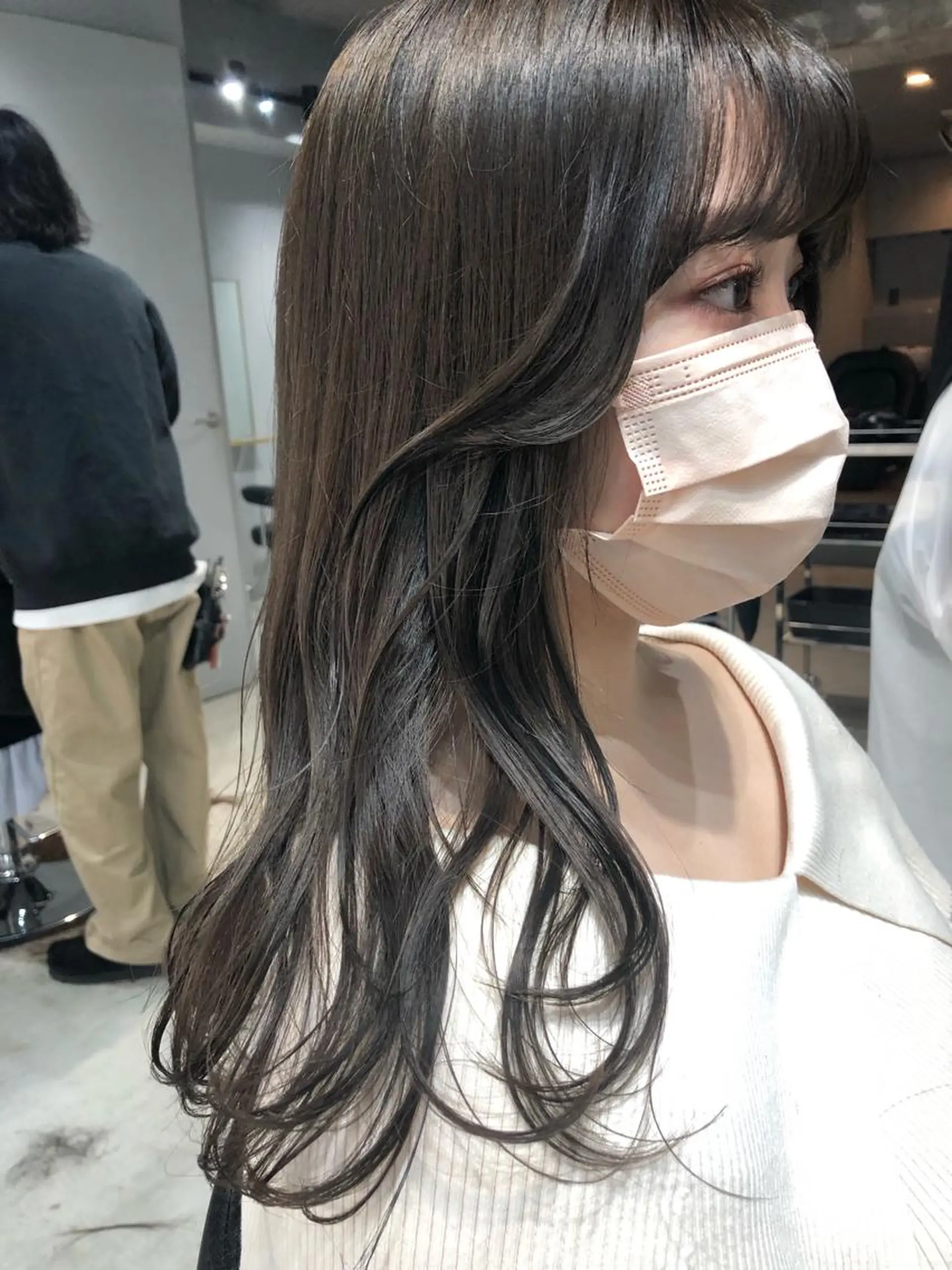 ロング カラー パーマ カット ヘアカラー akane/ボブ /オリーブベージュのヘアスタイル