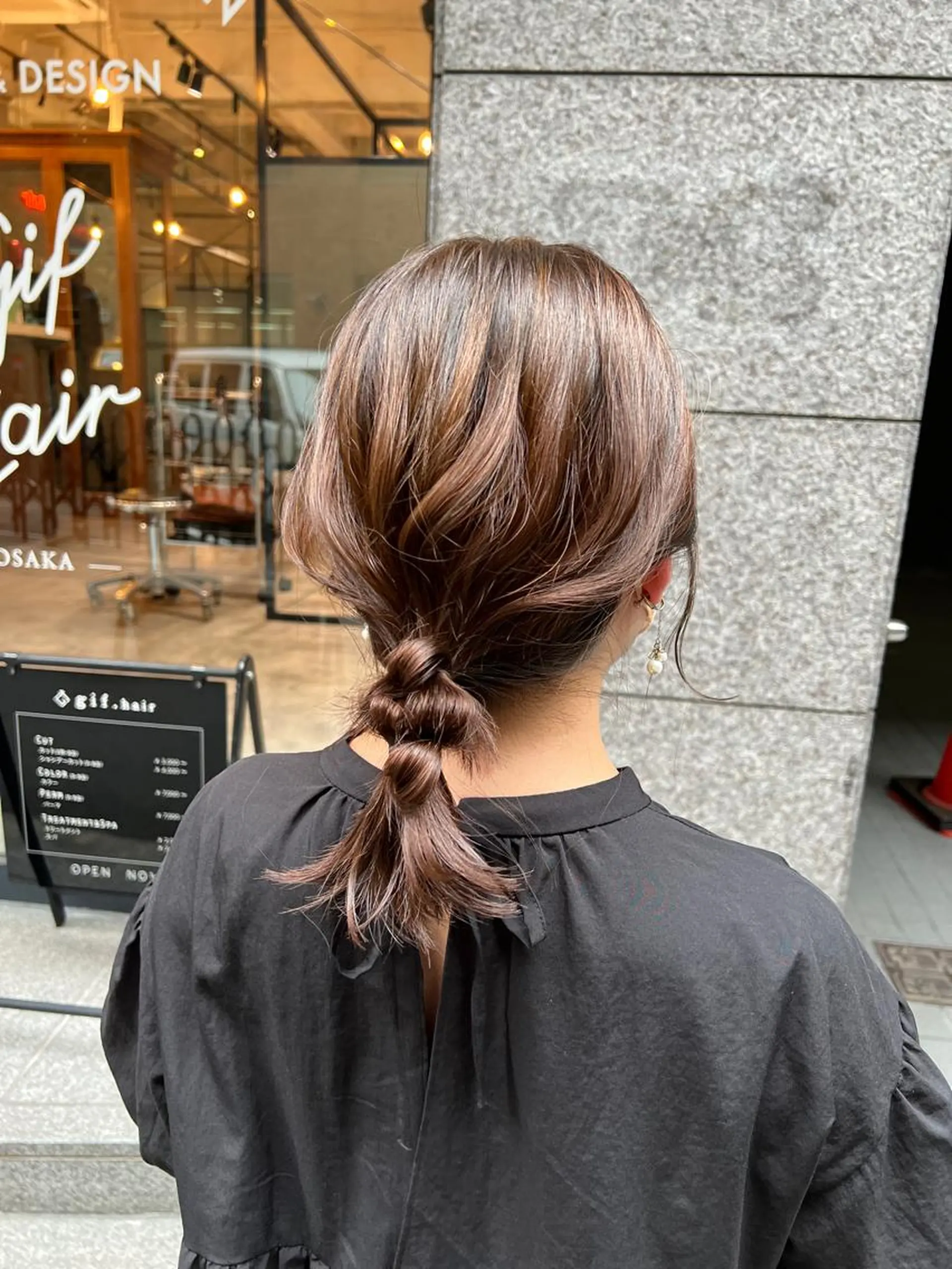 セミロング カラー ベージュカラー THINK SHOP sakiのヘアスタイル