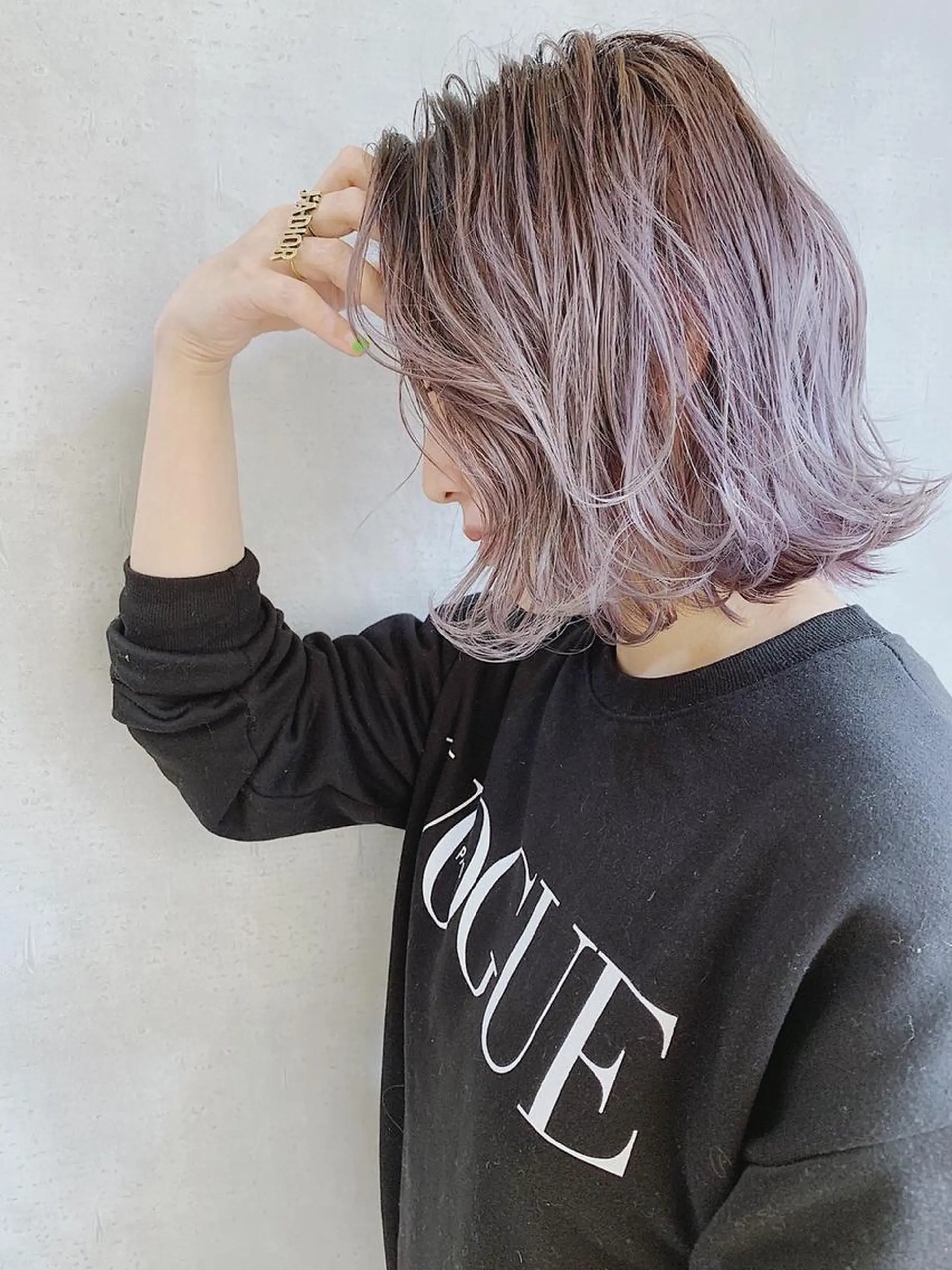 ミディアム カラー カット ヘアカラー トリートメント _WHITE上本町 上本町店のヘアスタイル