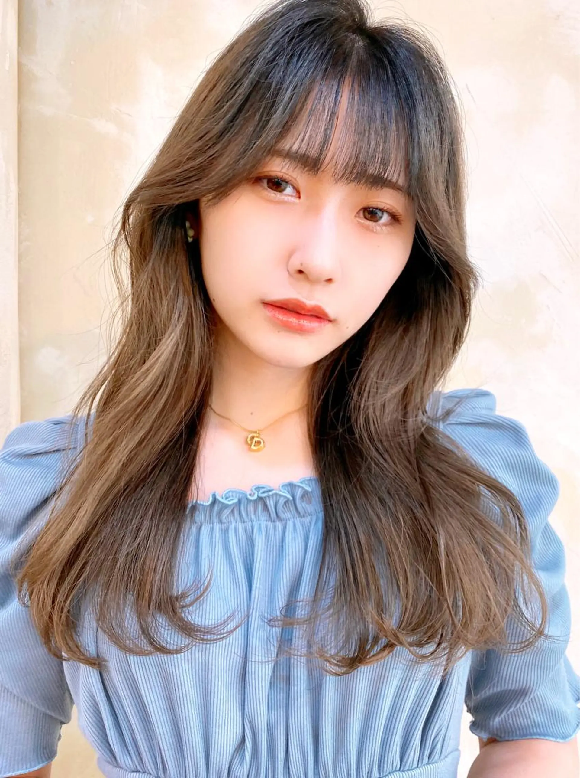 セミロング カラー カット ヘアカラー トリートメント レイヤー/顔周り 田山　穂波のヘアスタイル