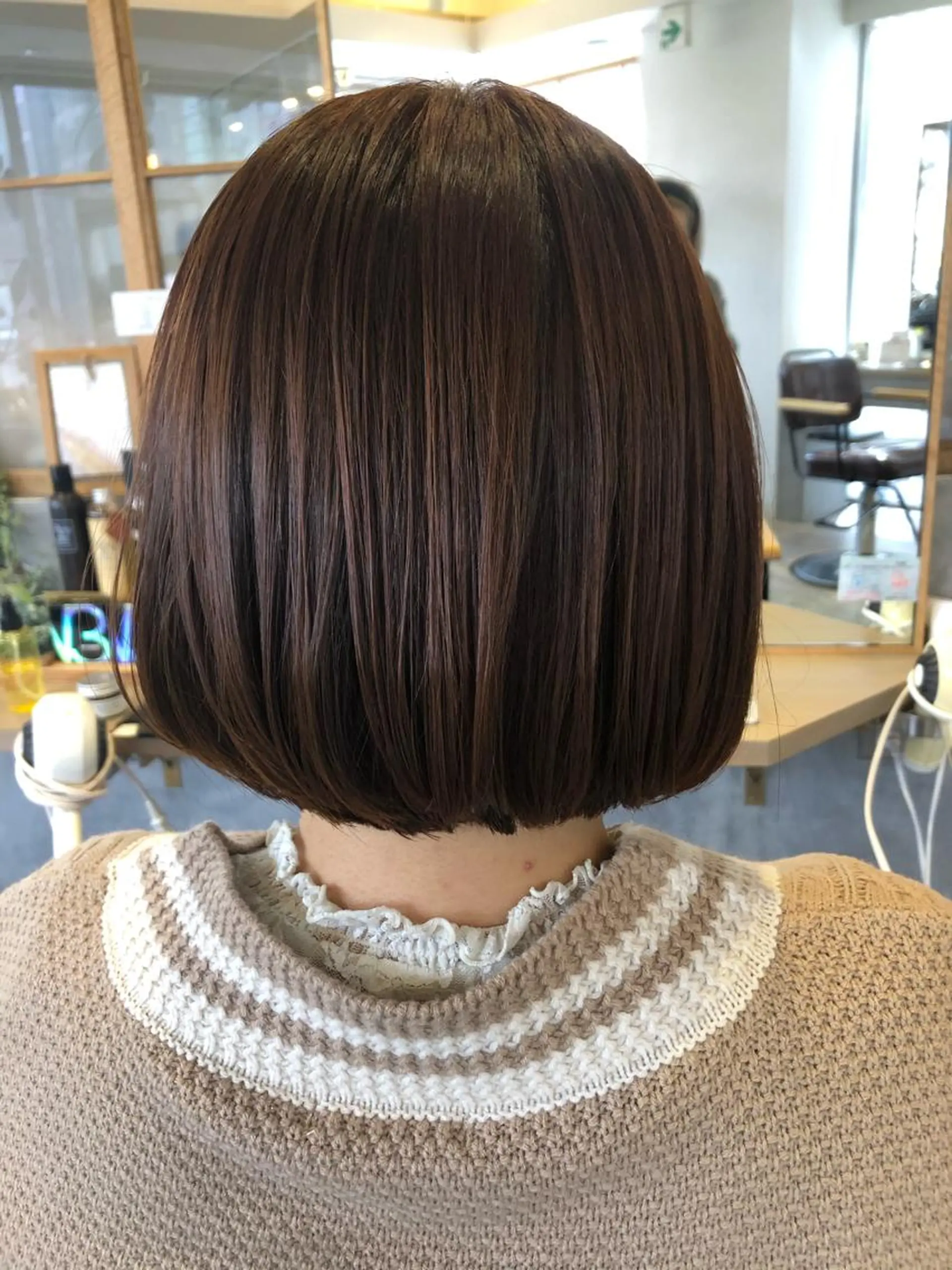 ショート カラー オレンジ ボブ トリートメント カット ヘアカラー 奥野 紗弓のヘアスタイル