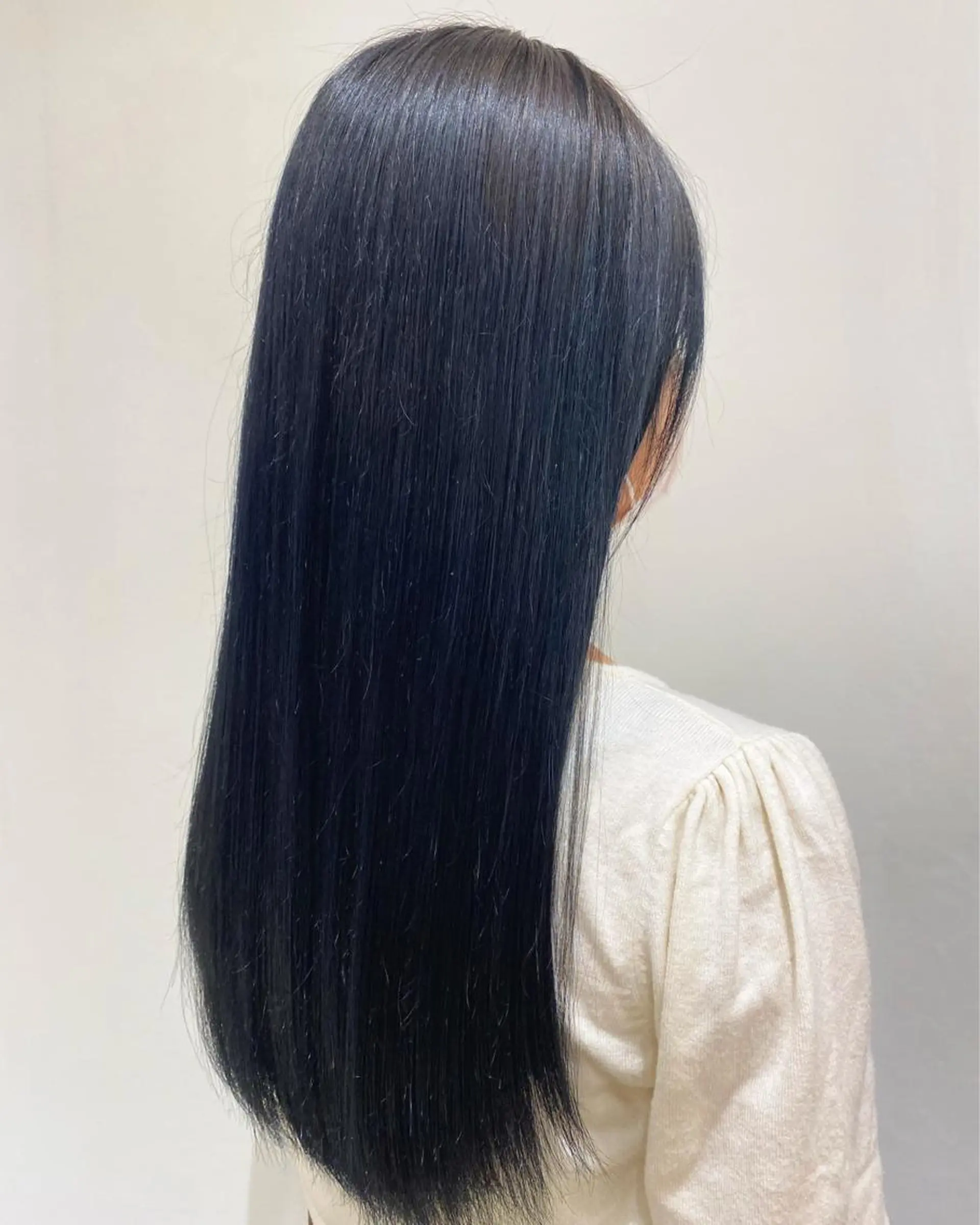 ロング カラー 黒髪 ブルーカラー ブルーブラック 韓国風ヘア 横浜/韓国/レイヤー カット/ユイナ🎀のヘアスタイル