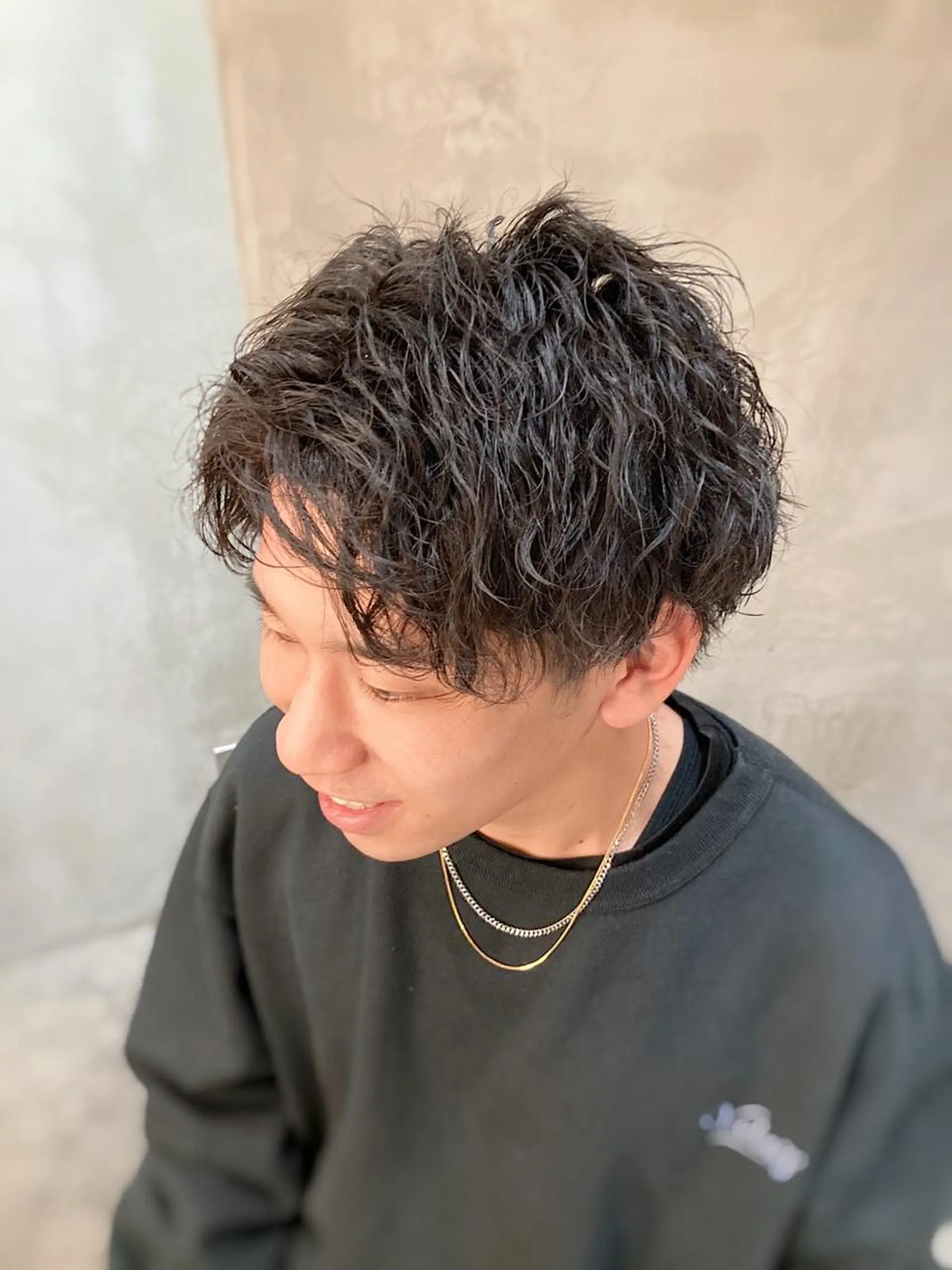 ショート パーマ メンズ 波巻きスパイラルパー マ/シャドウパーマ駿のヘアスタイル