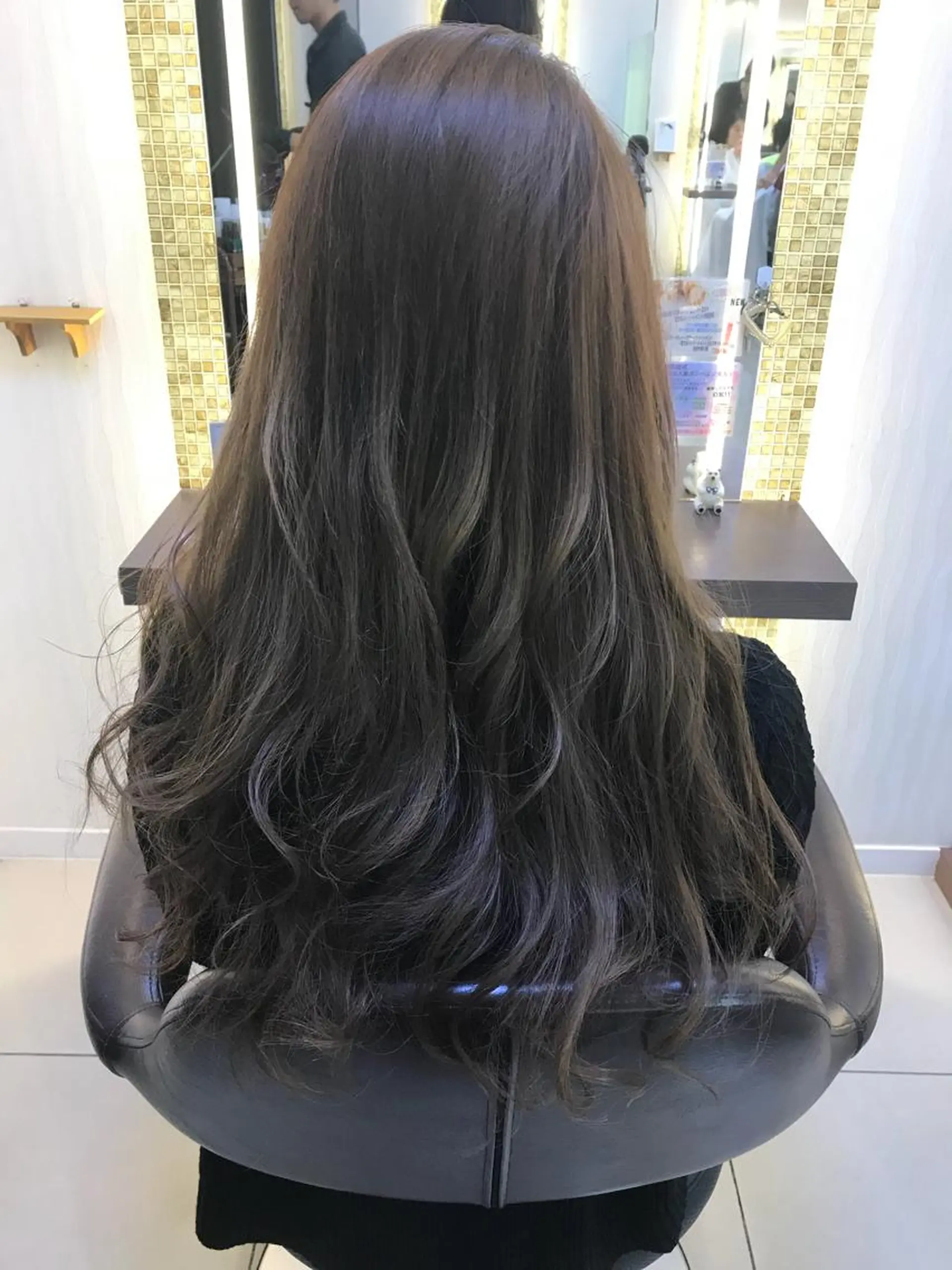 セミロング 髪質改善縮毛矯正/暖 色カラー/ウエダカナのヘアスタイル