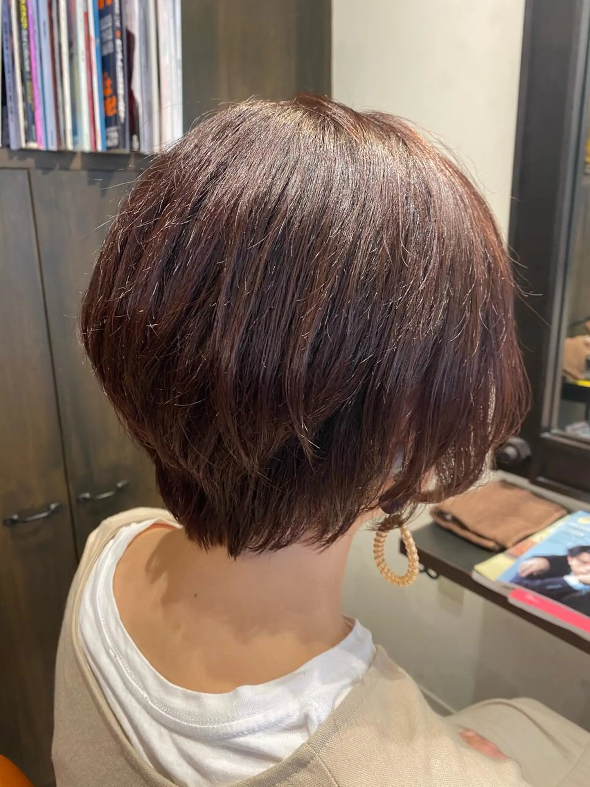 ショート カラー ショートボブ ピンクカラー ピンクパープル パープルカラー ボブ non .のヘアスタイル