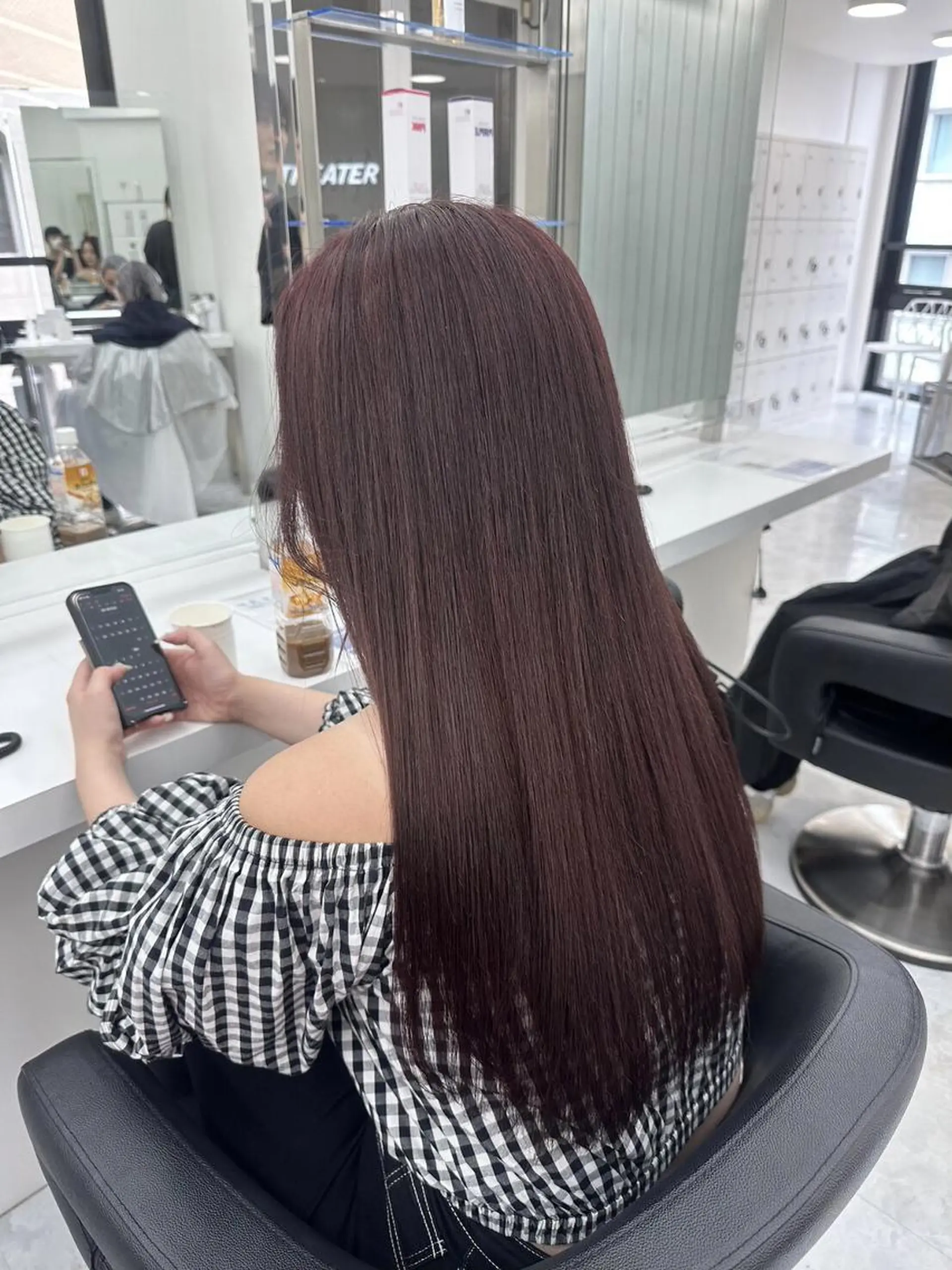 カラー パーマ ロング 縮毛矯正 愛され暖色♥️モテ 艶髪♥️りなのヘアスタイル