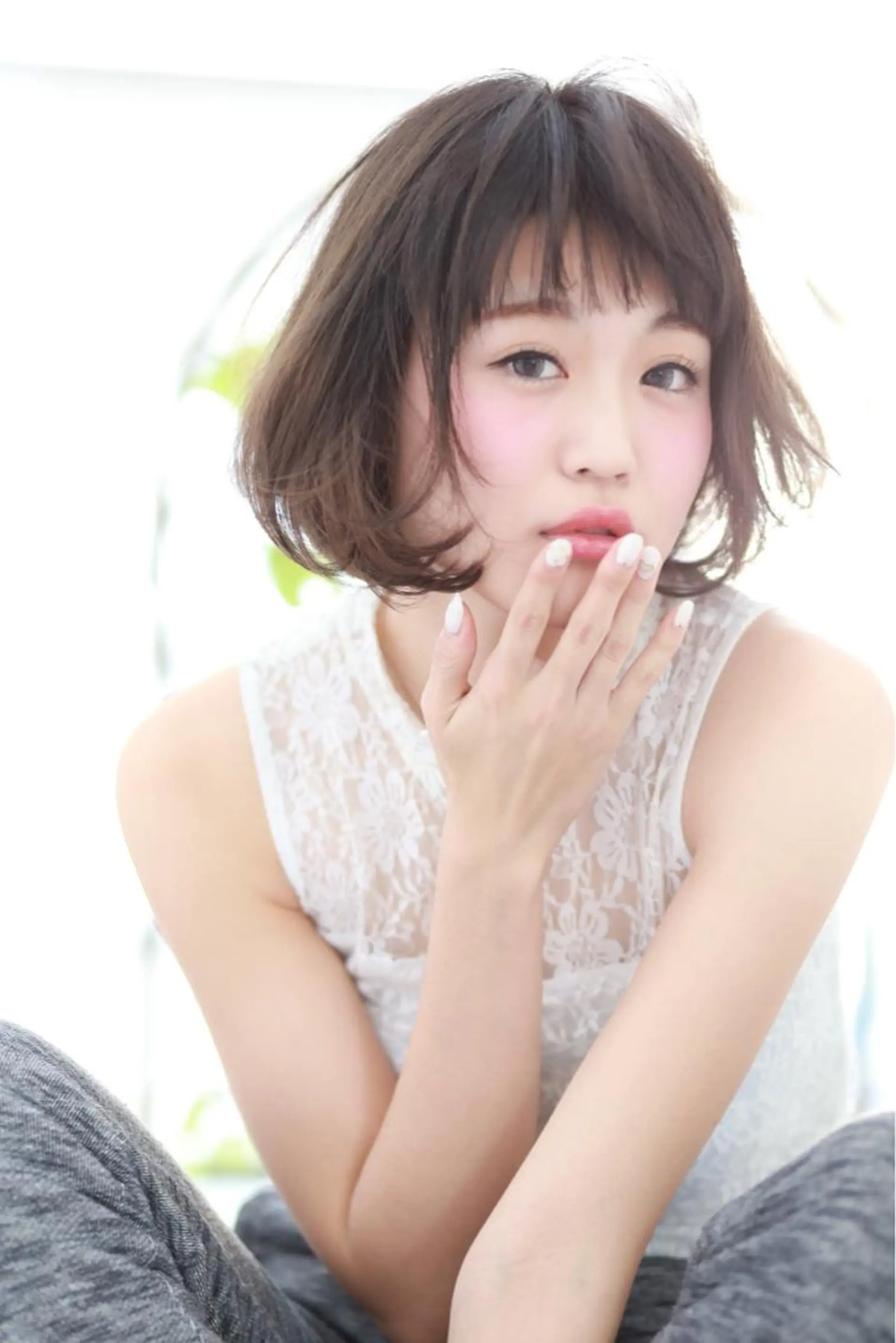 ショート カラー ベージュカラー フォギーベージュ ボブ 縮毛矯正/髪質改善 /ブリーチ/東陽町✨のヘアスタイル