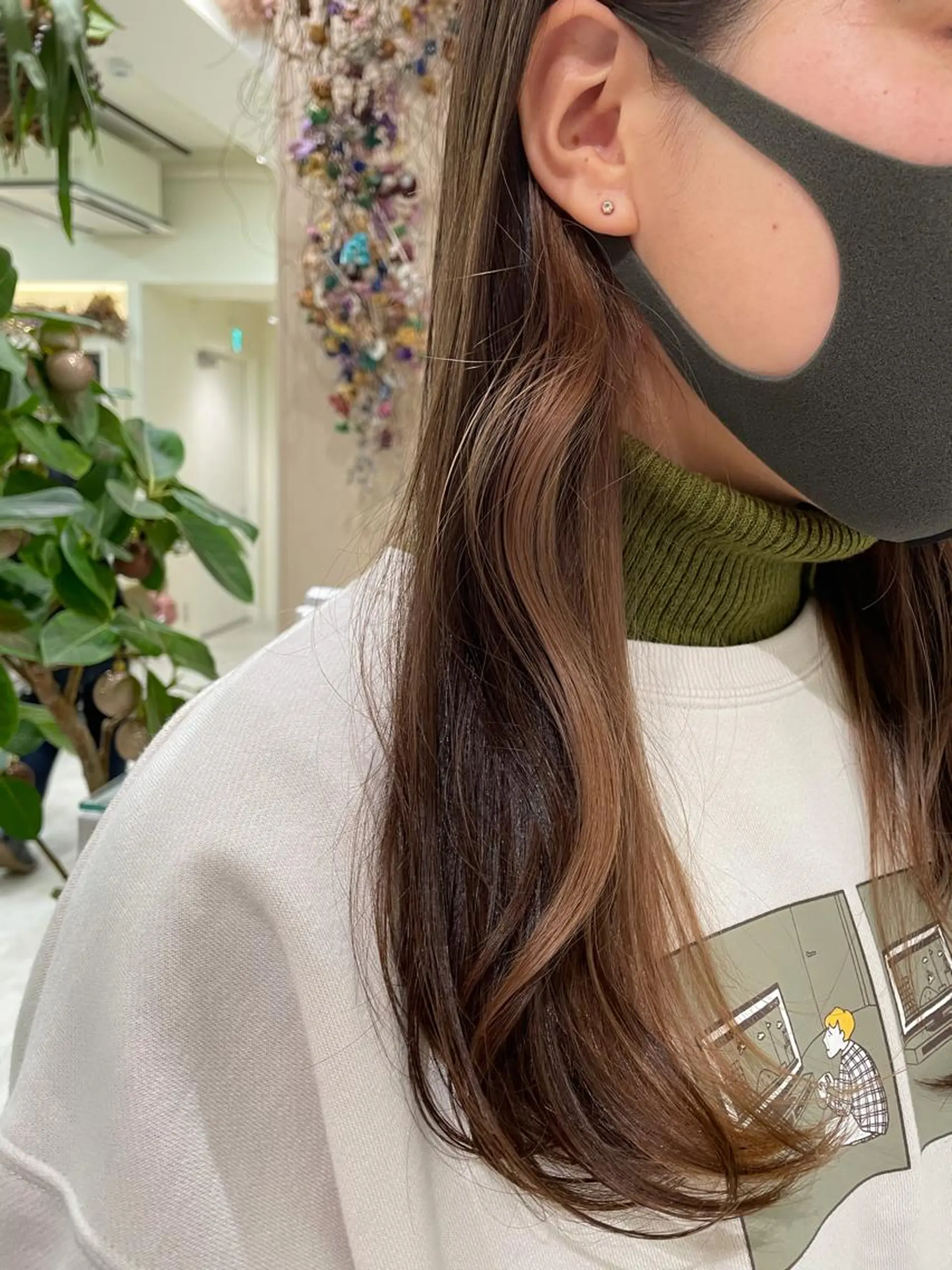 ロング カラー ベージュカラー ボブ/インナーカラー /眉毛/Miyuのヘアスタイル